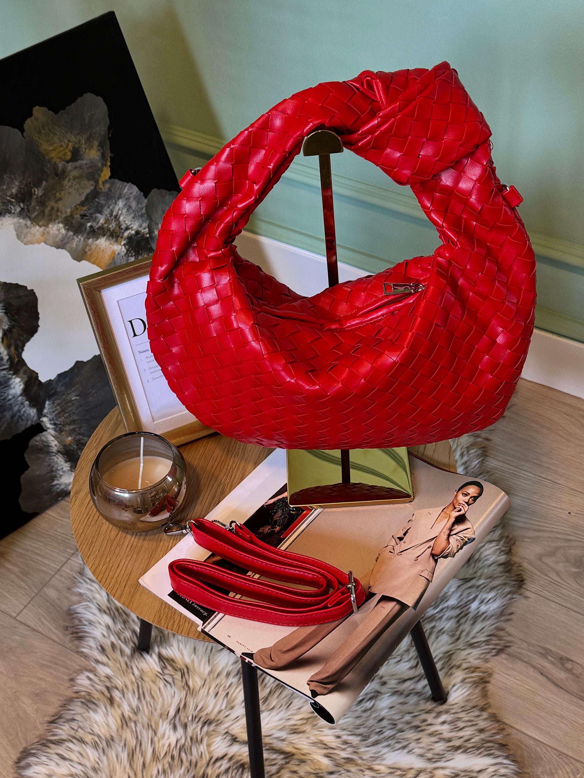 Bag intreccio big rossa