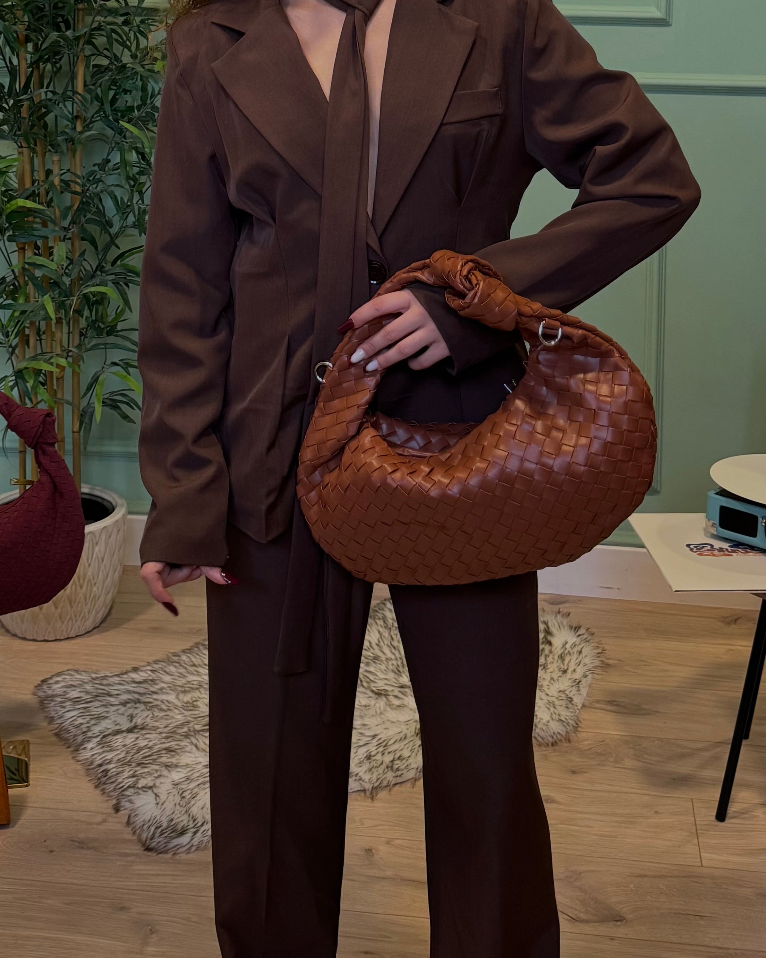 Bag intreccio big cuoio