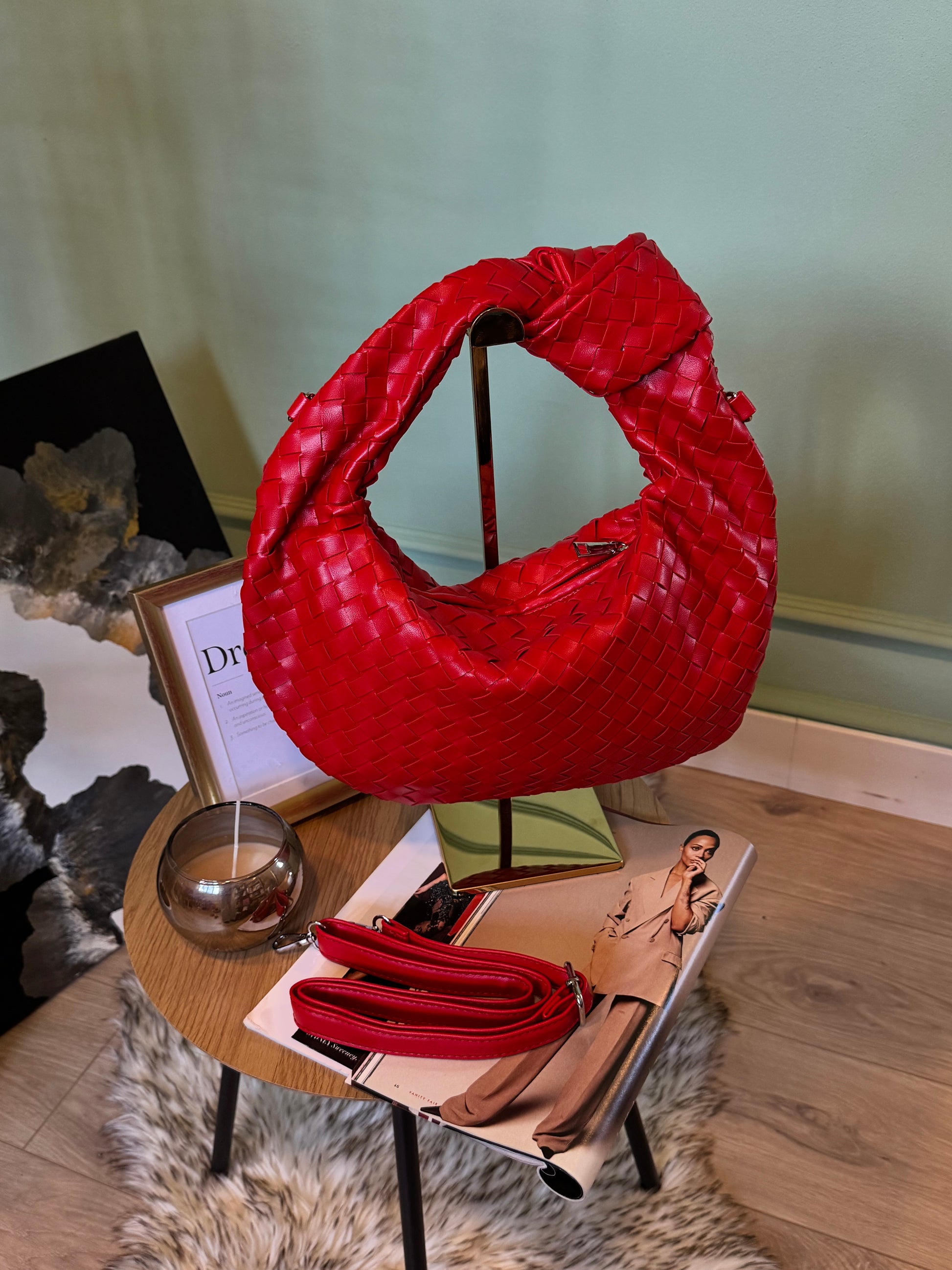 Bag intreccio big rossa