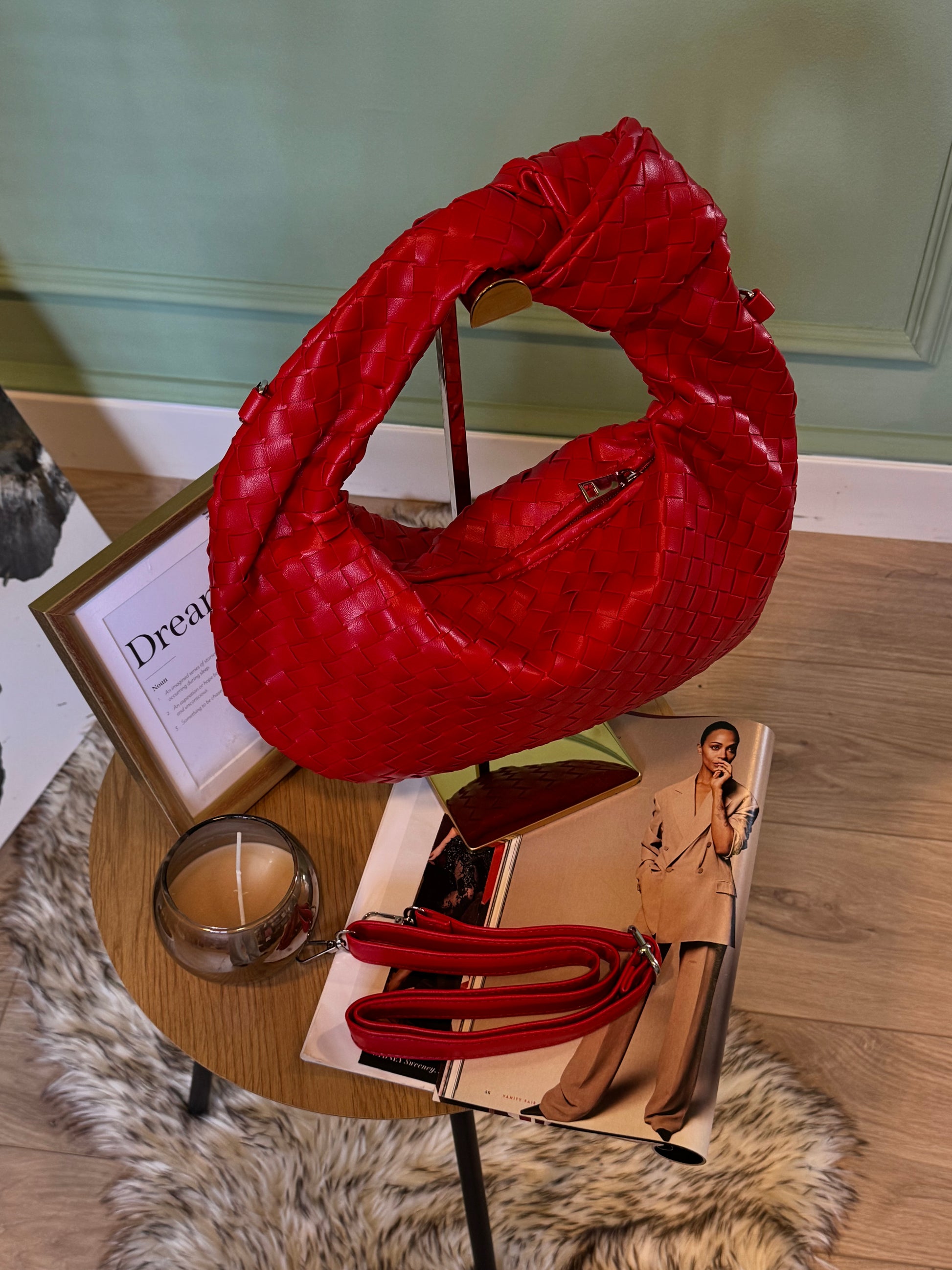 Bag intreccio big rossa