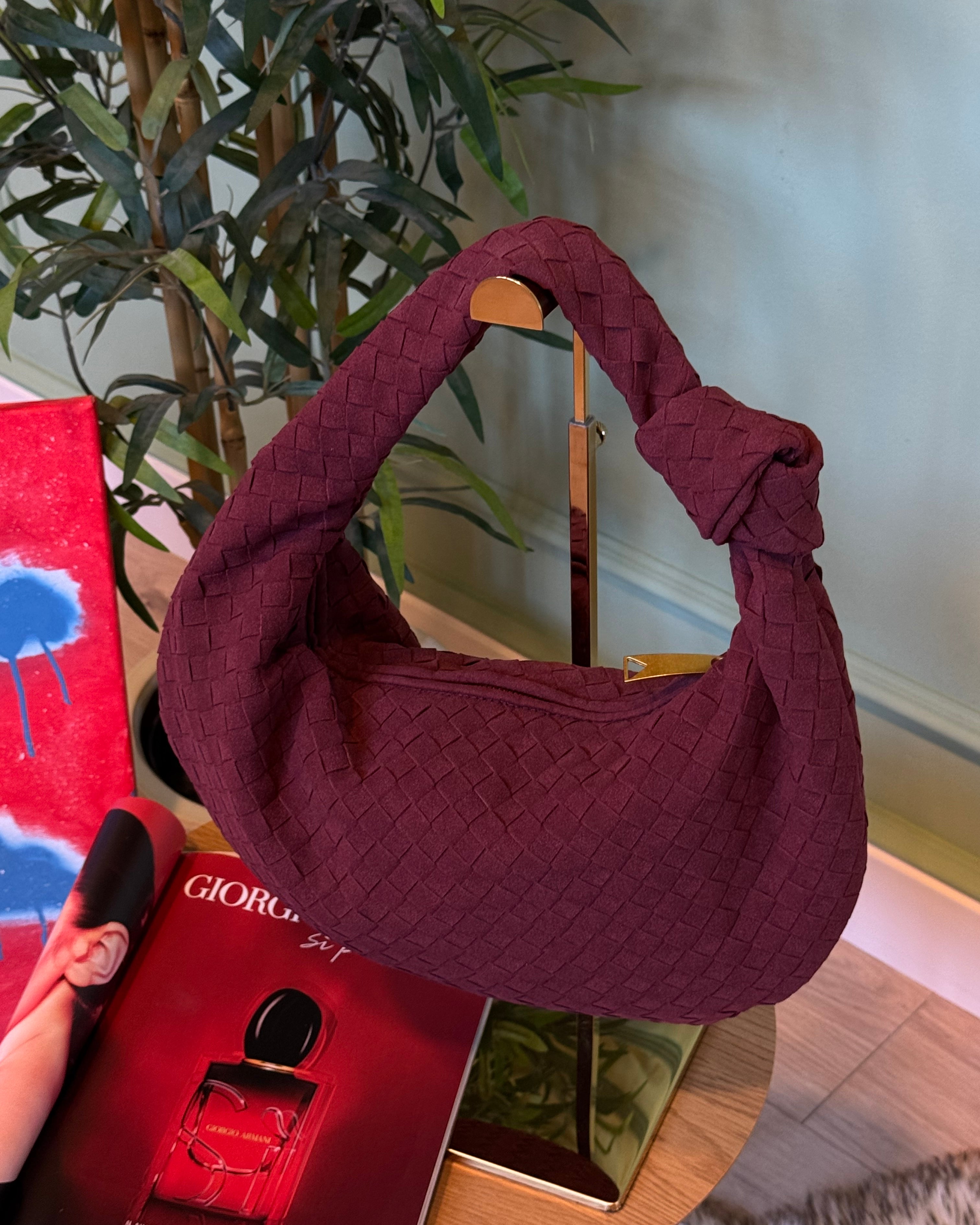 Bag intreccio big bordeaux