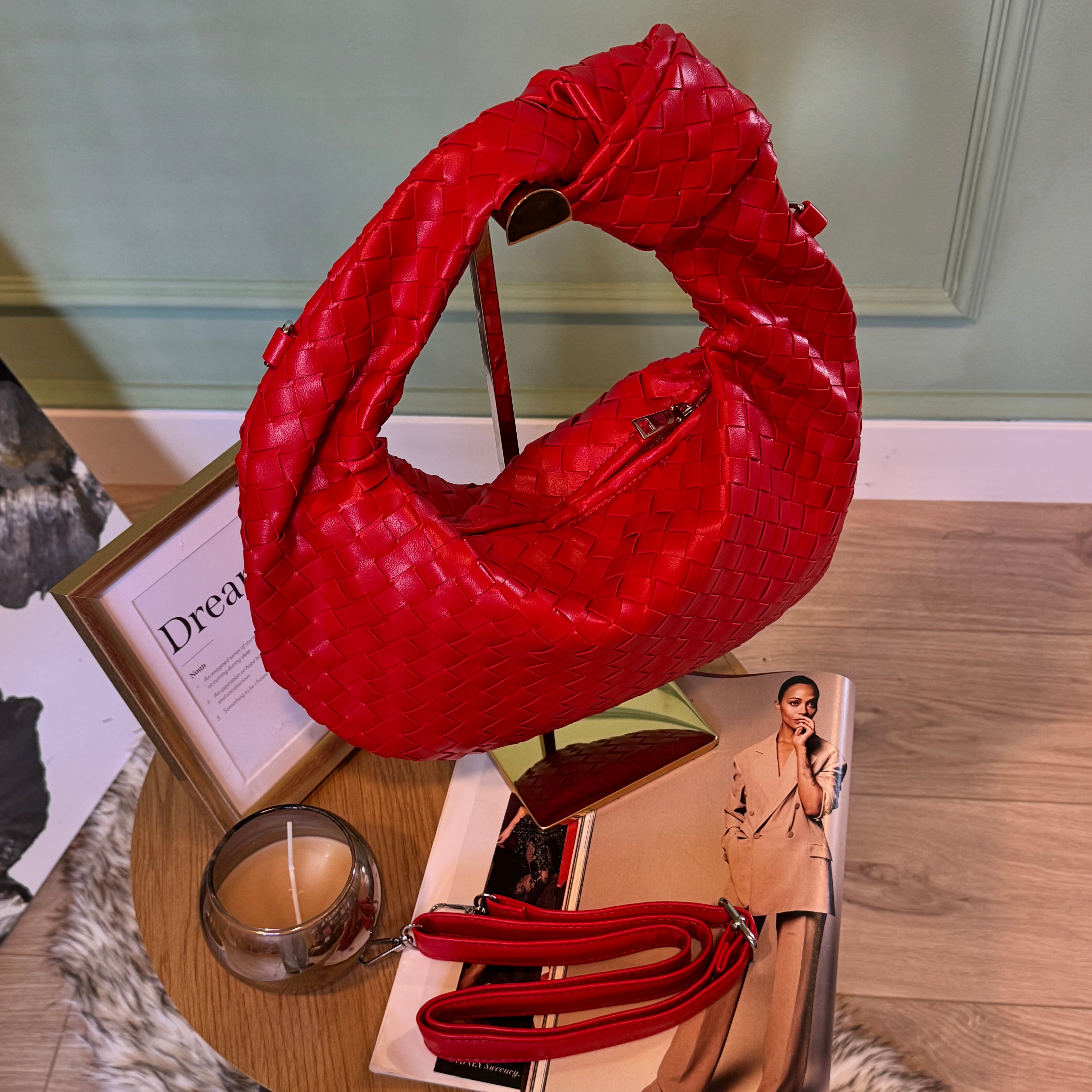 Bag intreccio big rossa