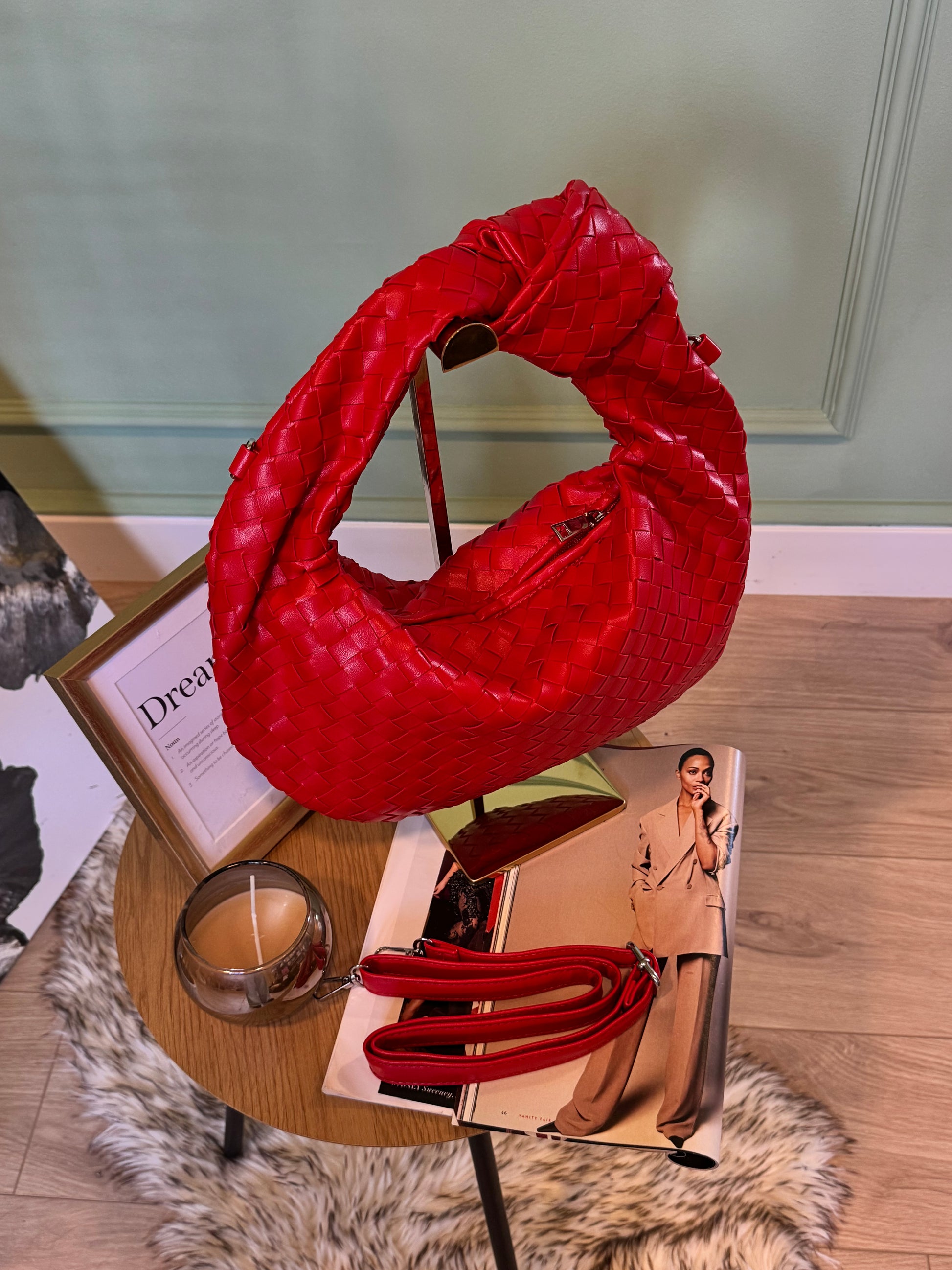 Bag intreccio big rossa