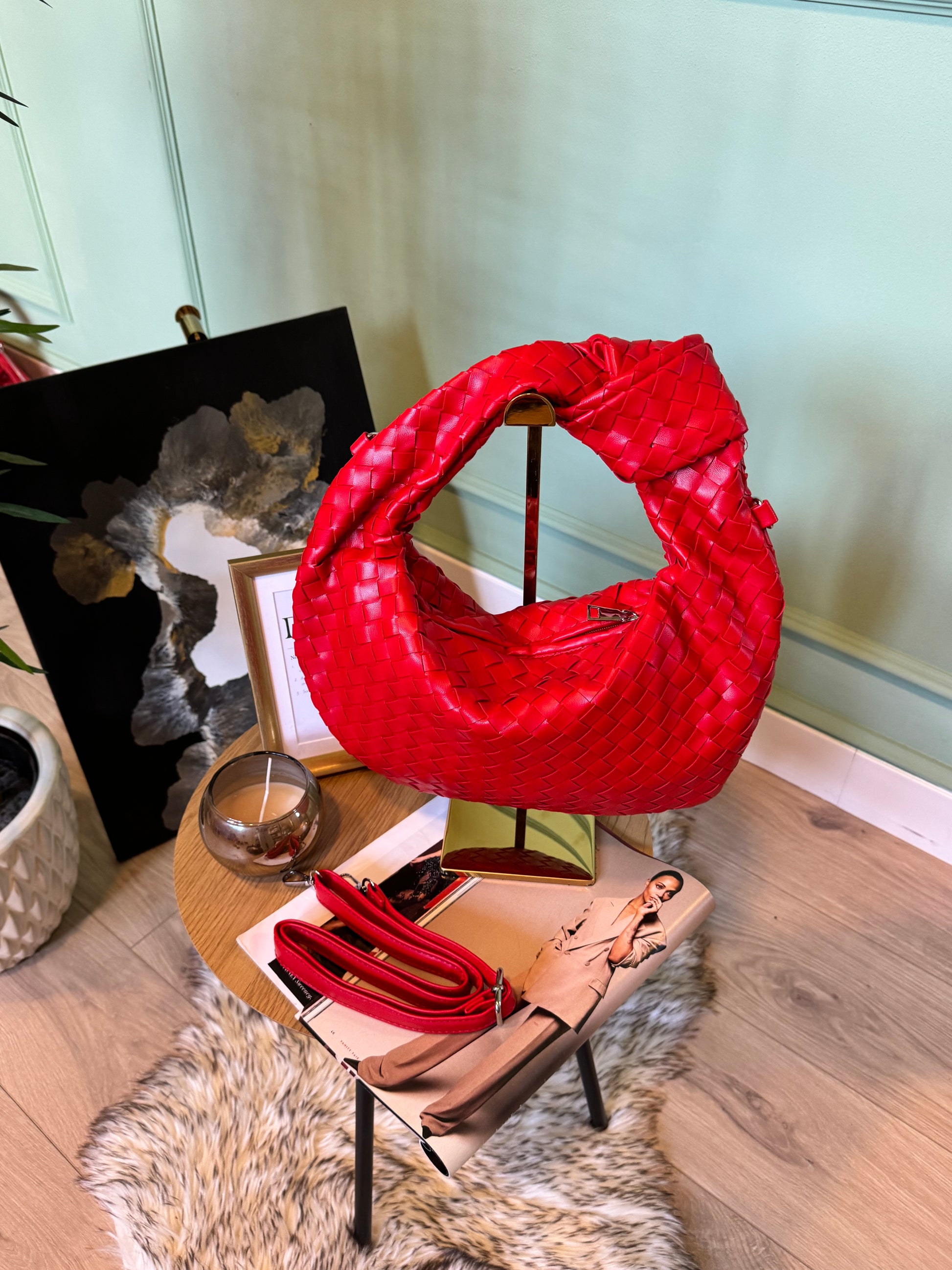 Bag intreccio big rossa