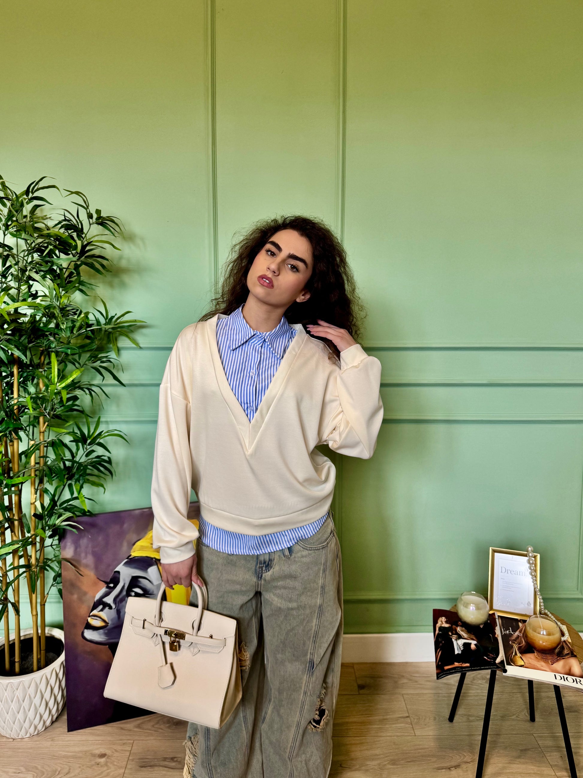 Camicia Cherry Combinata