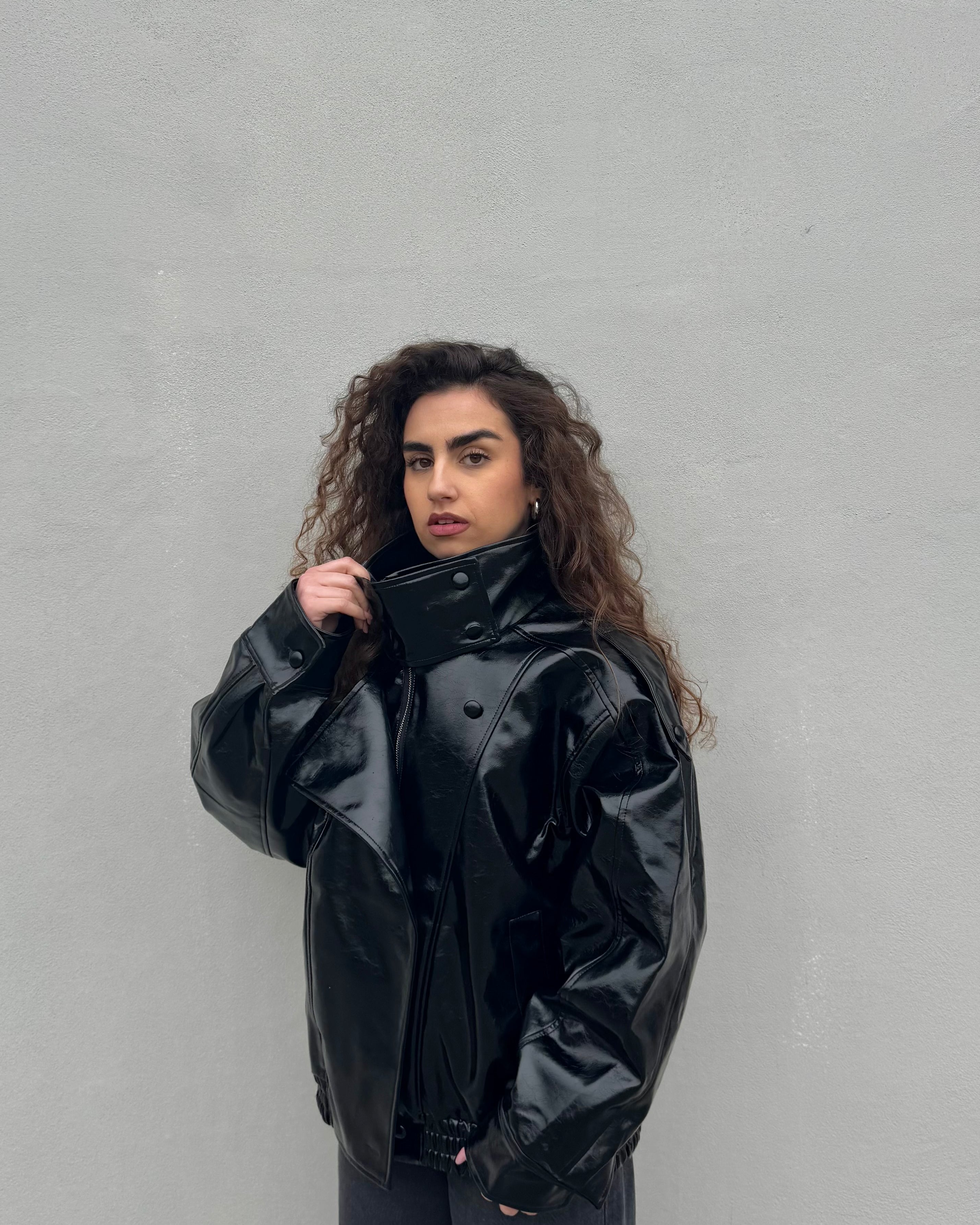 Chiodo Ecopelle Nero