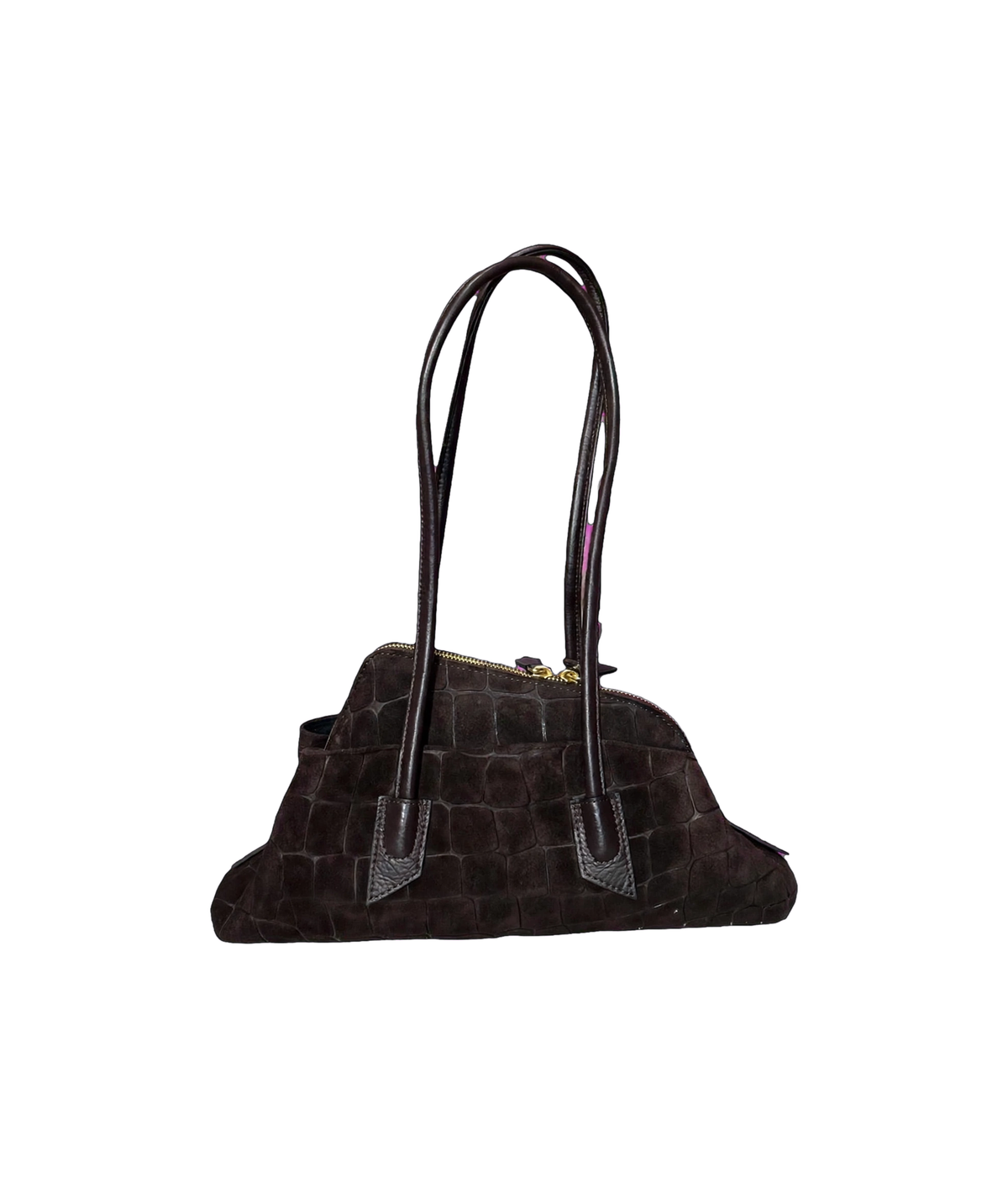 Bag asimmetric SNAKE vera pelle