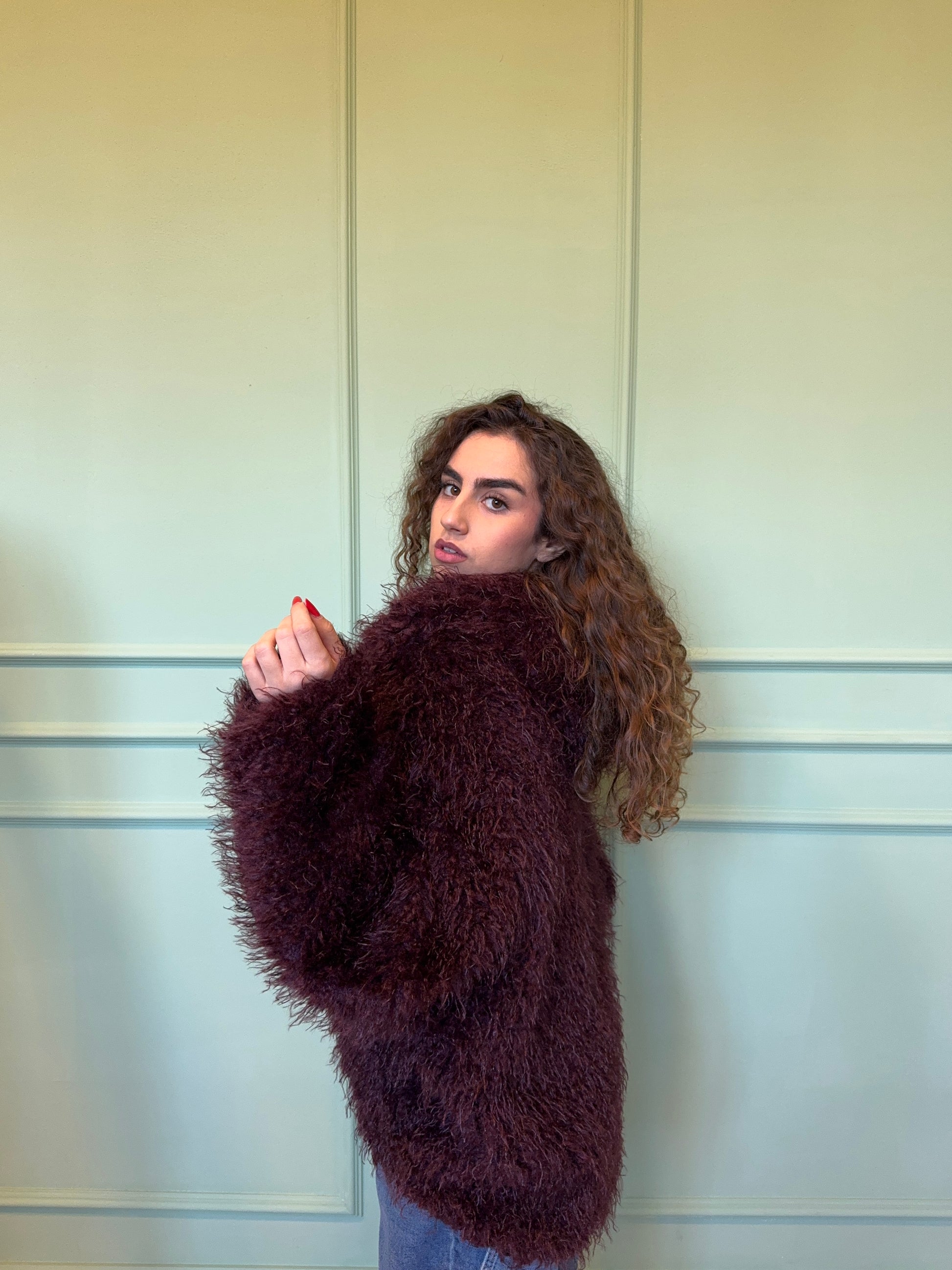 Pelliccia Mongolia con cappuccio