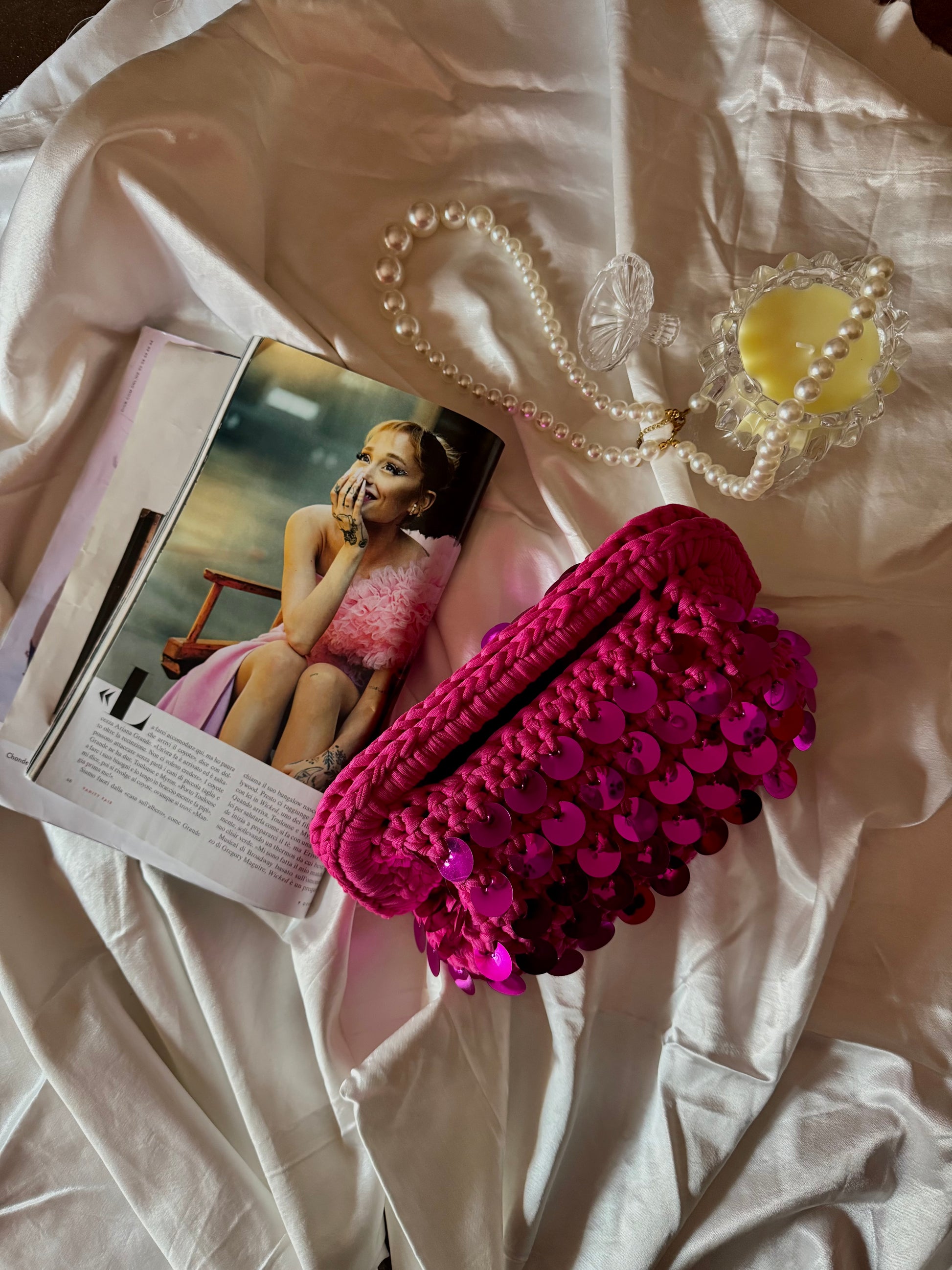 Pasticcino medium Magenta paillettes