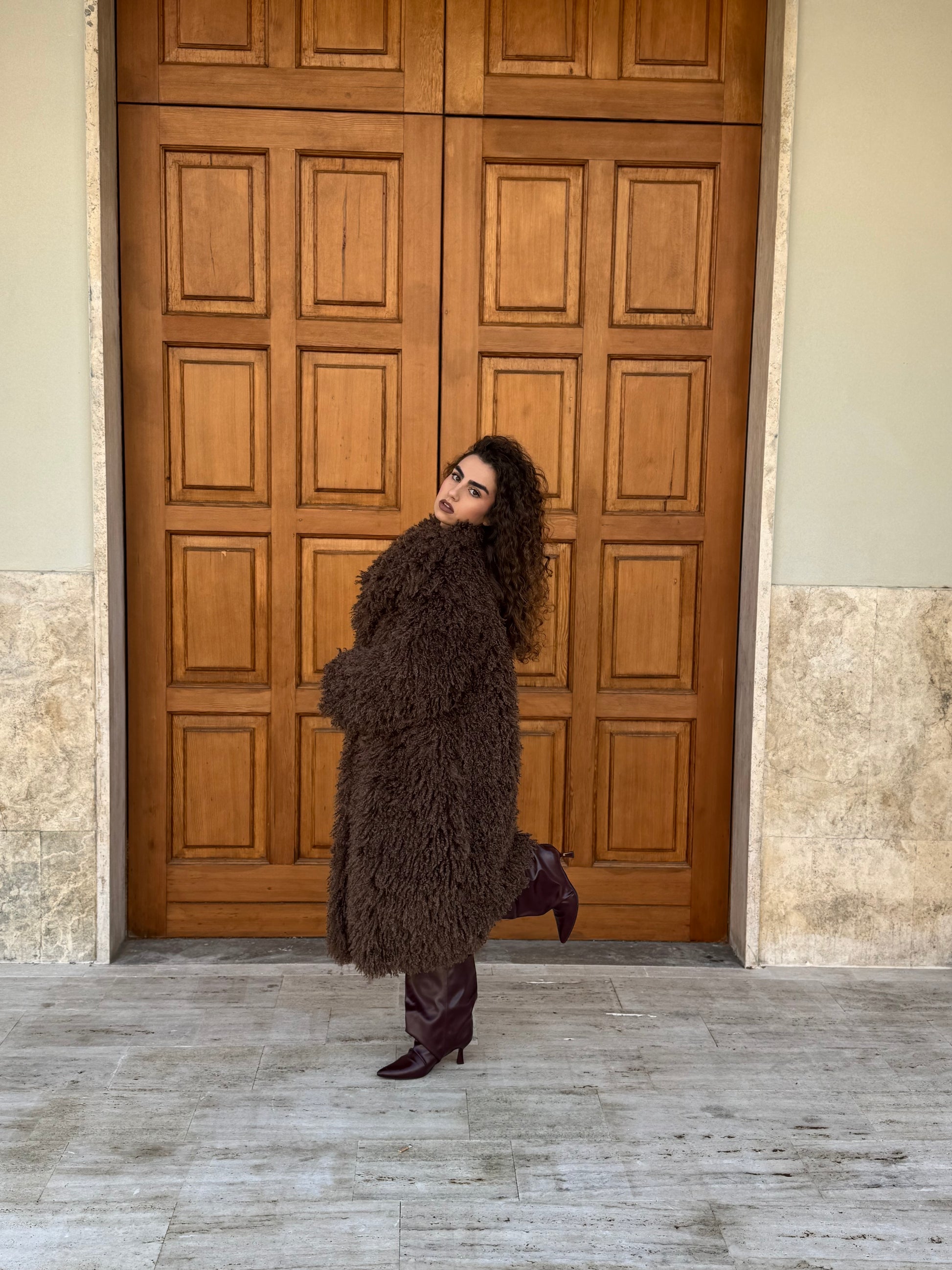 Pelliccia Mongolia lunga