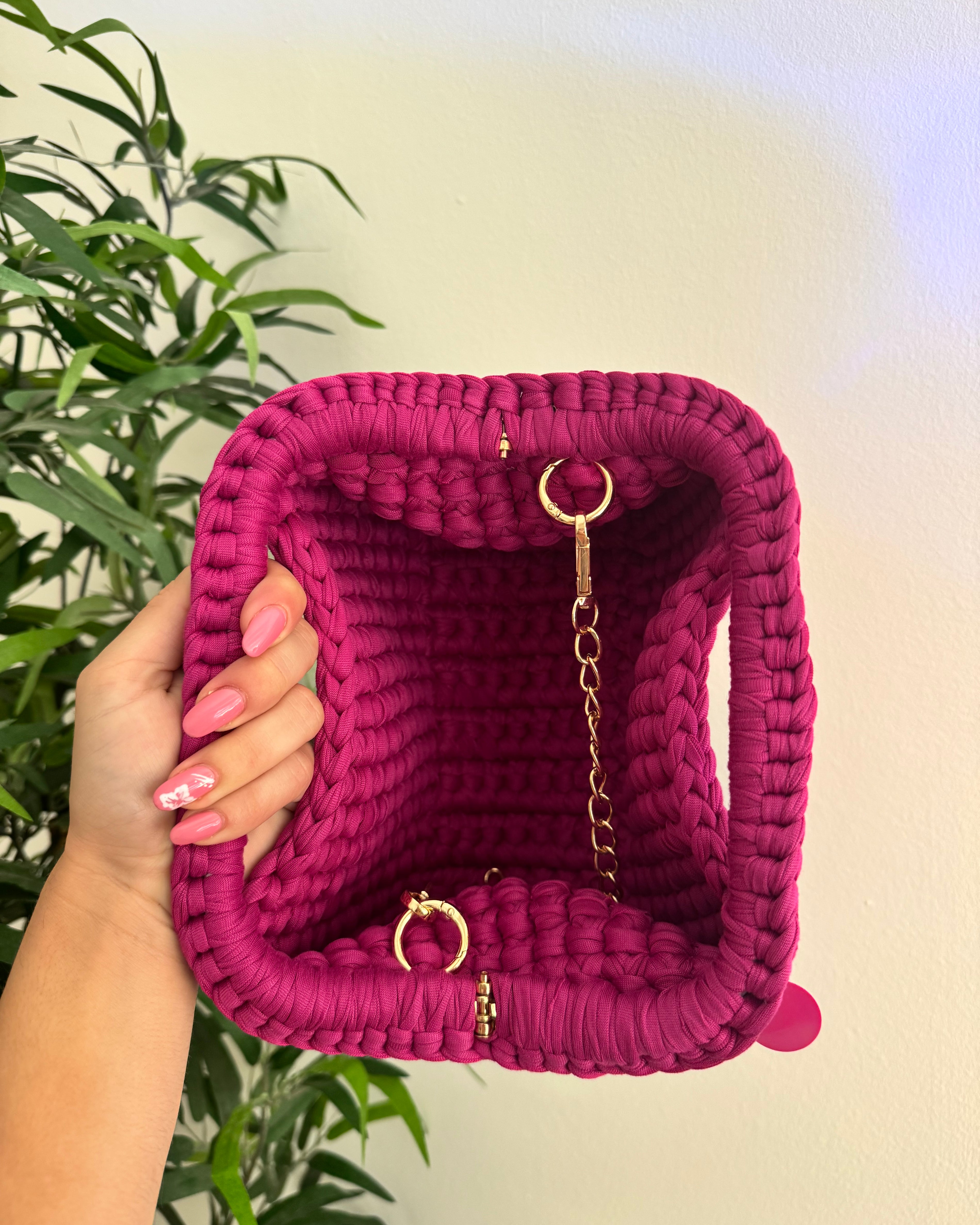 Pasticcino medium magenta paillettes  oleografiche