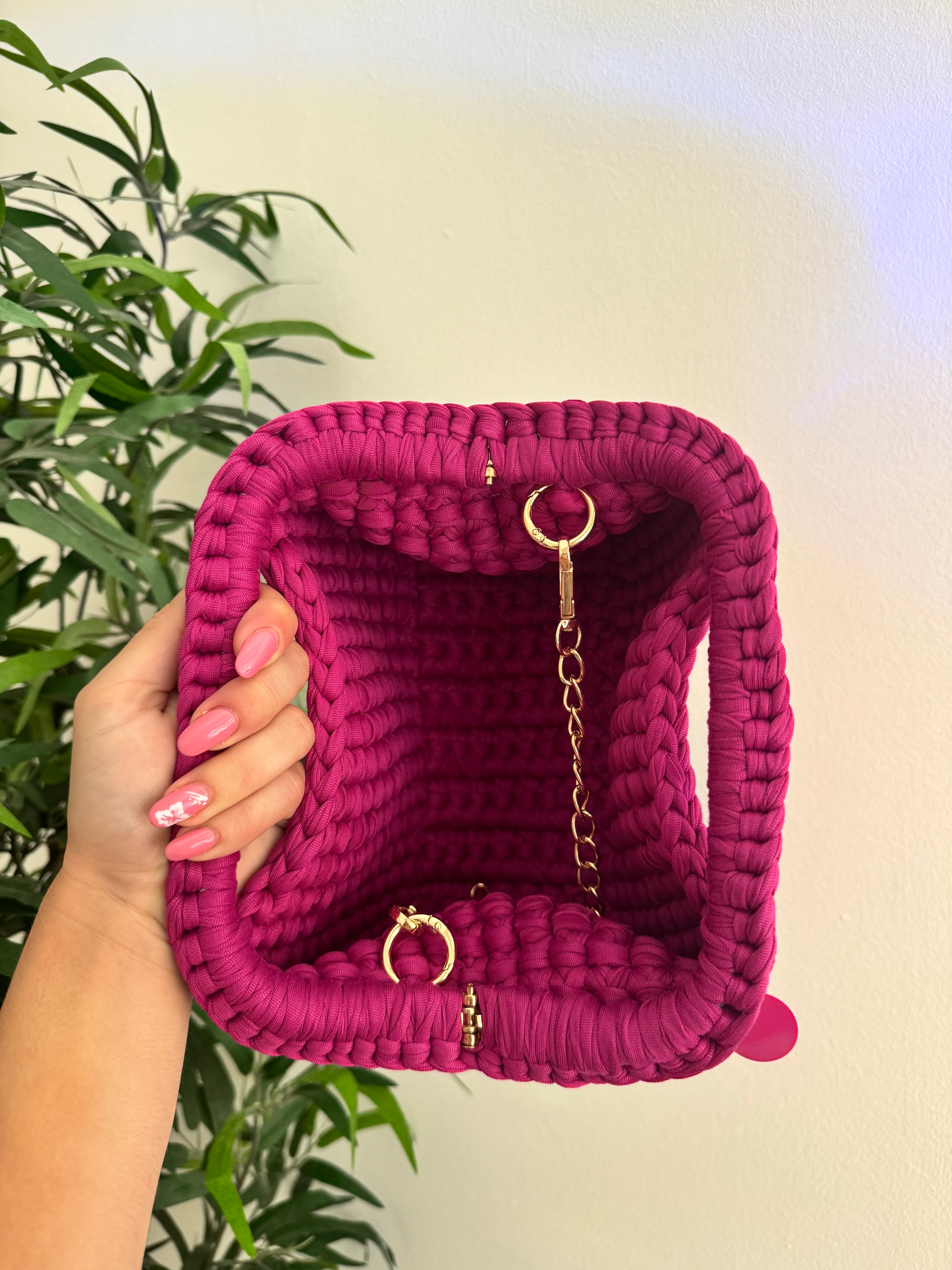 Pasticcino medium magenta paillettes  oleografiche