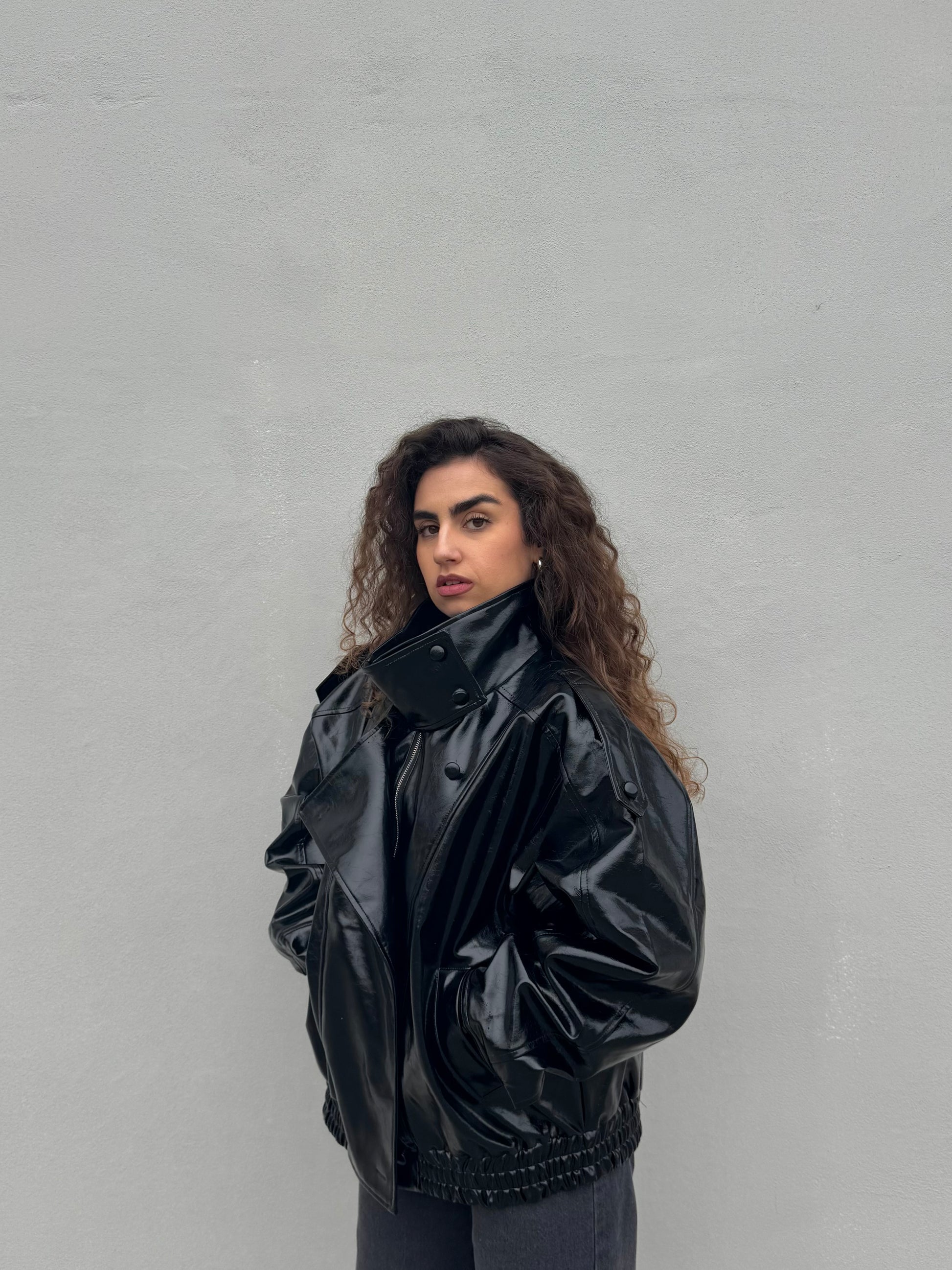 Chiodo Ecopelle Nero