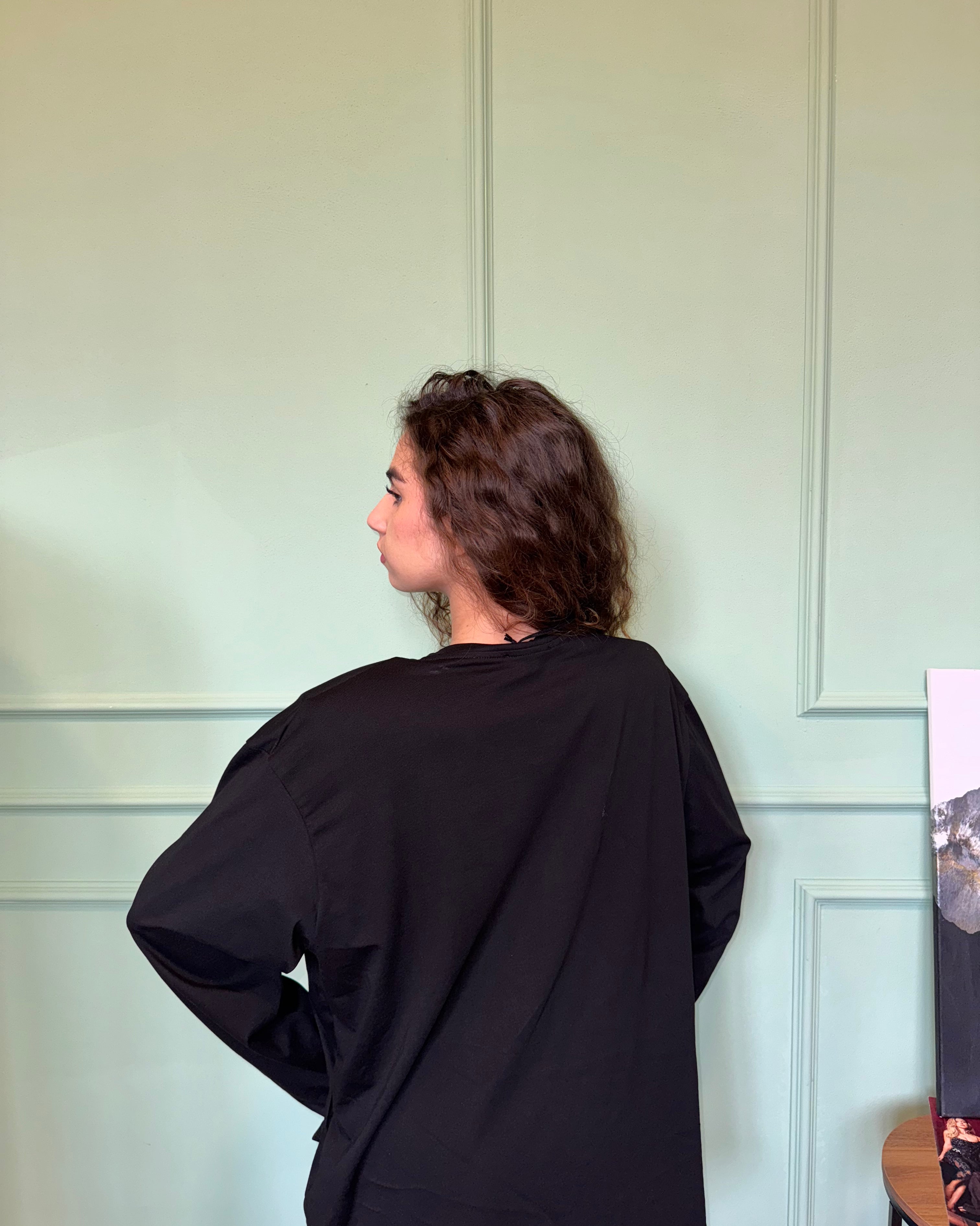 Maglia spalline nero