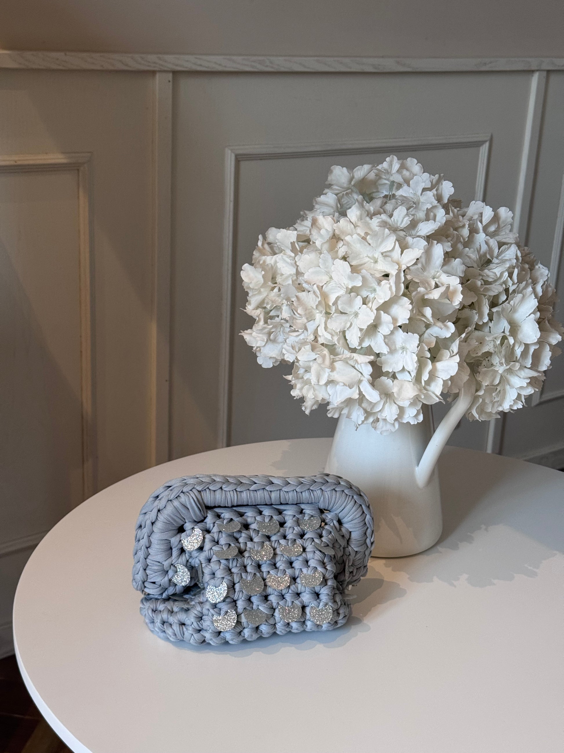 Pasticcino argento paillettes glitterate