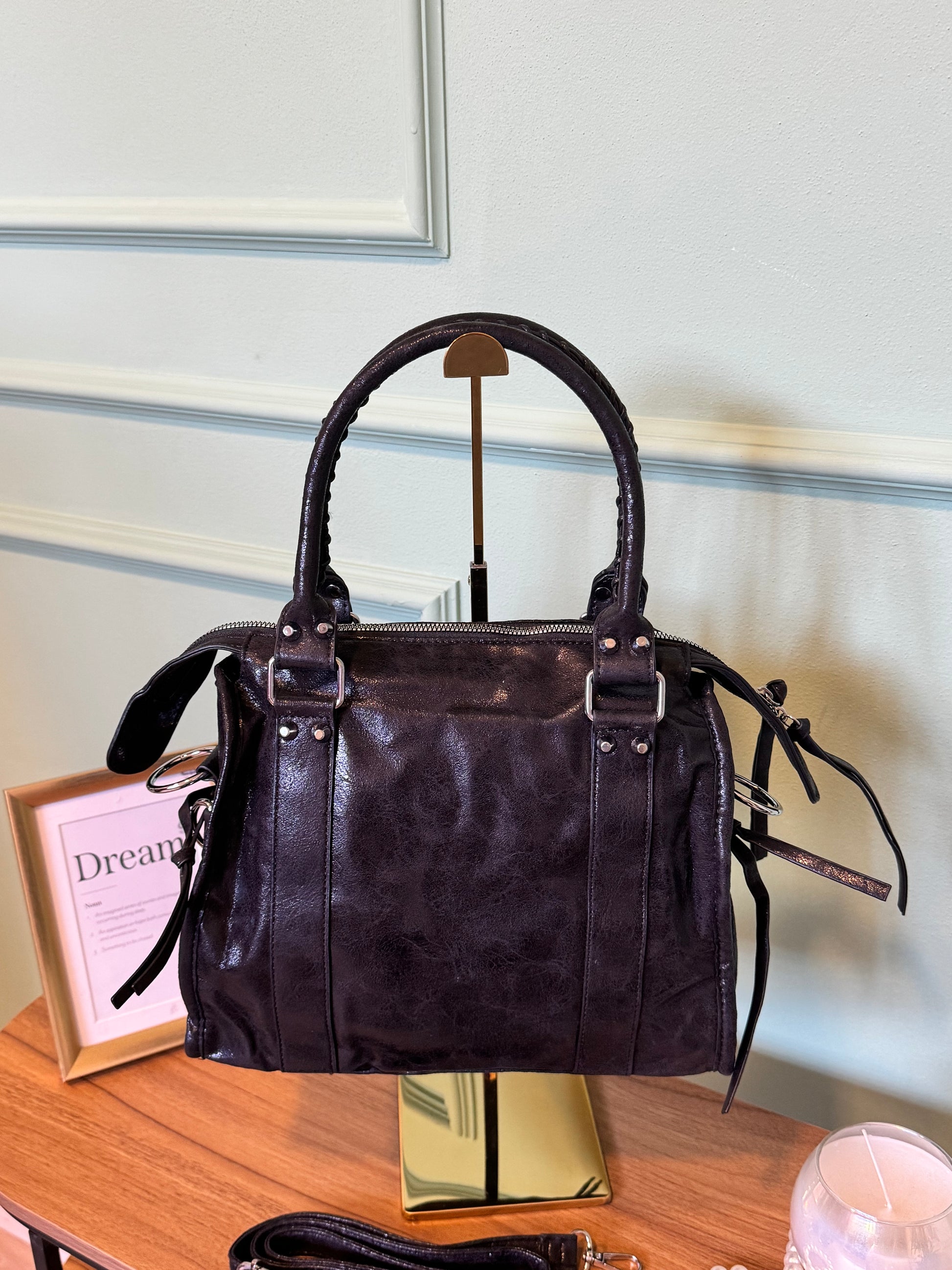 Bag Amalié big dettaglio argento
