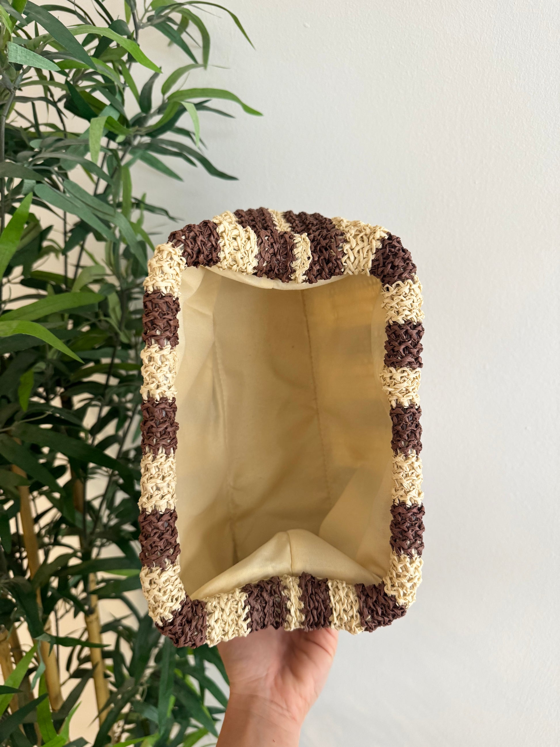Clutch bicolor rafia