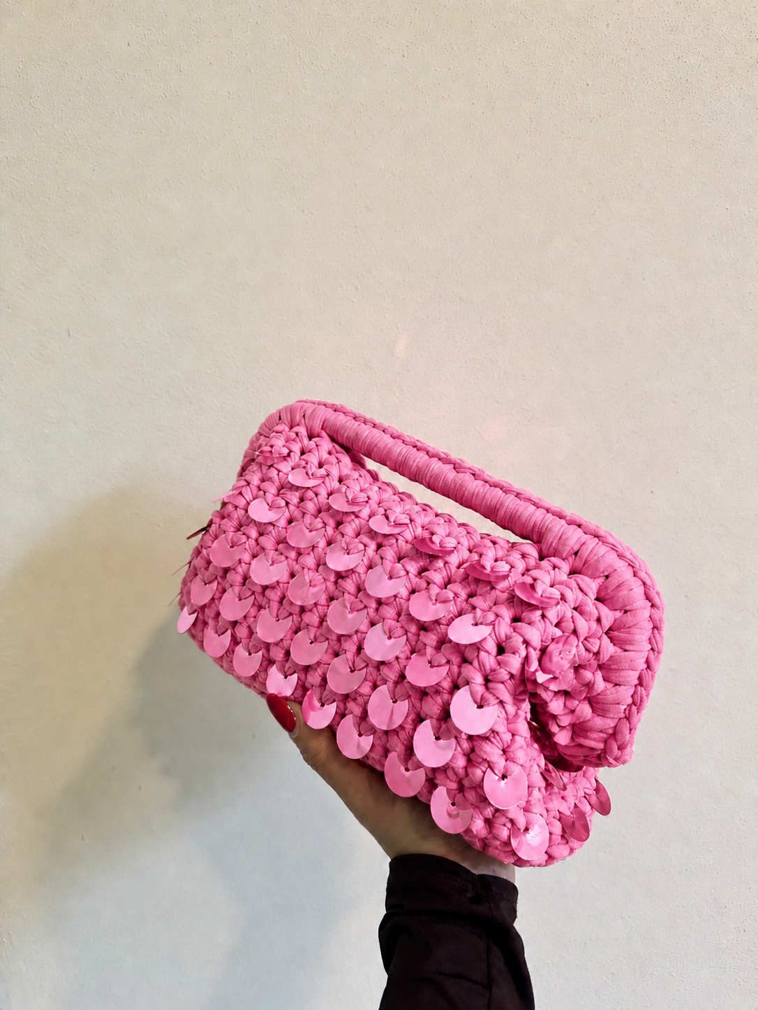 Pasticcino rosa Barbie Medium paillettes oleografiche