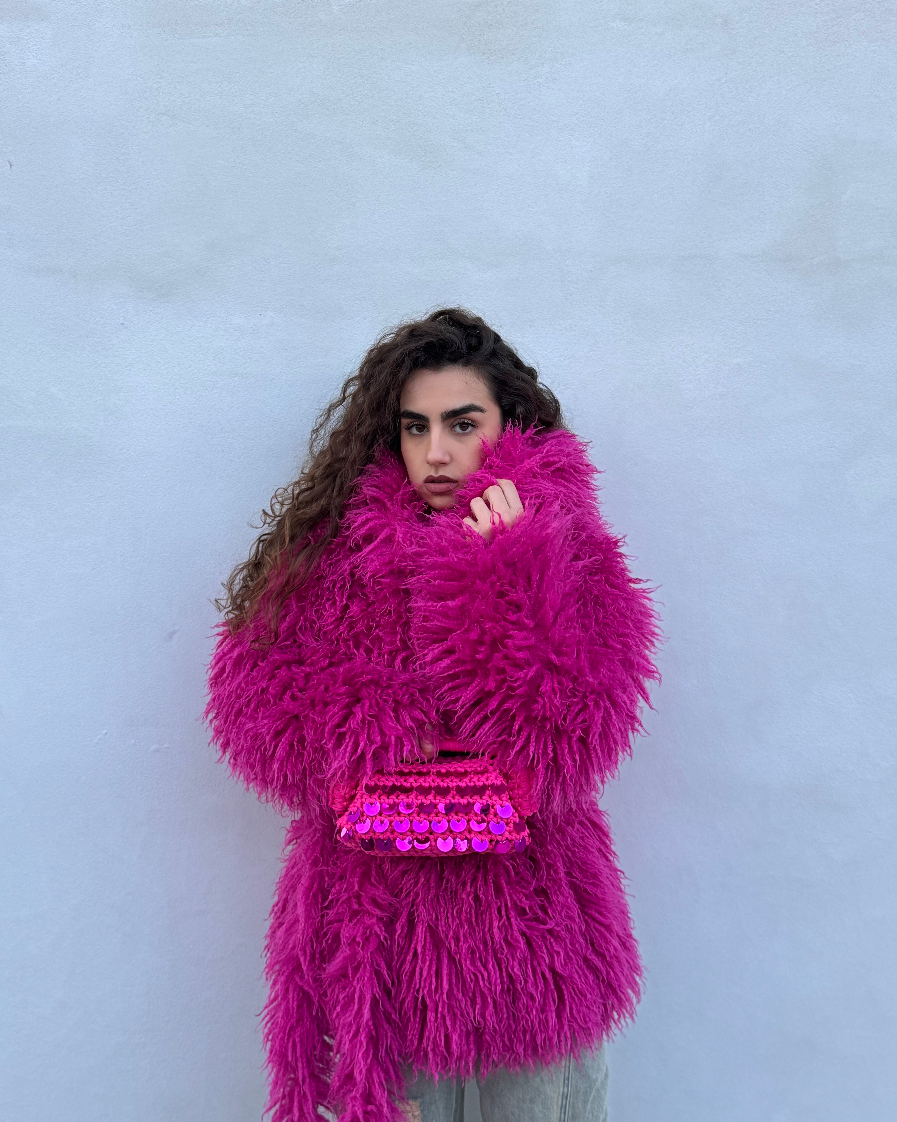 Pasticcino medium Magenta paillettes