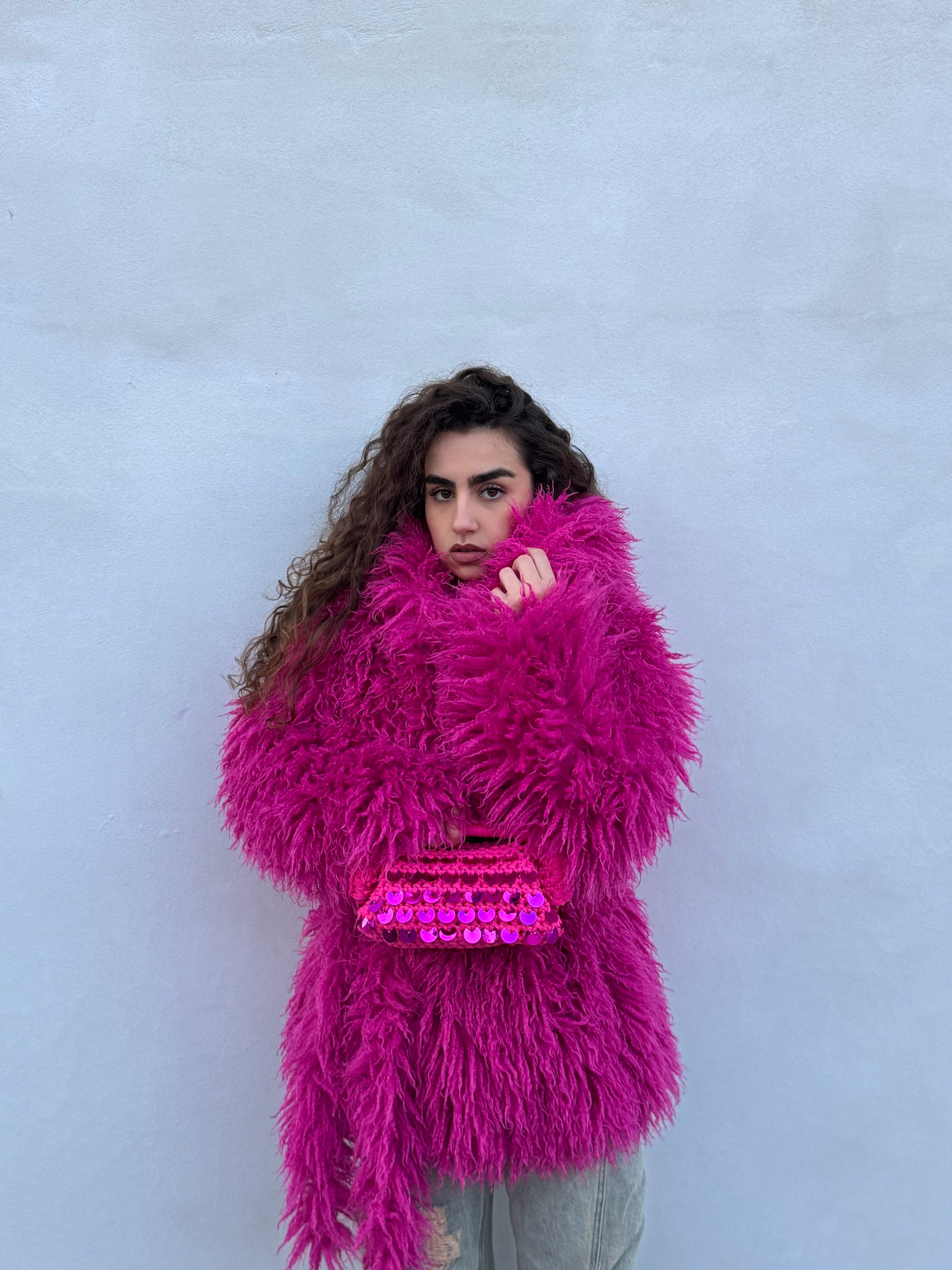 Pasticcino medium Magenta paillettes