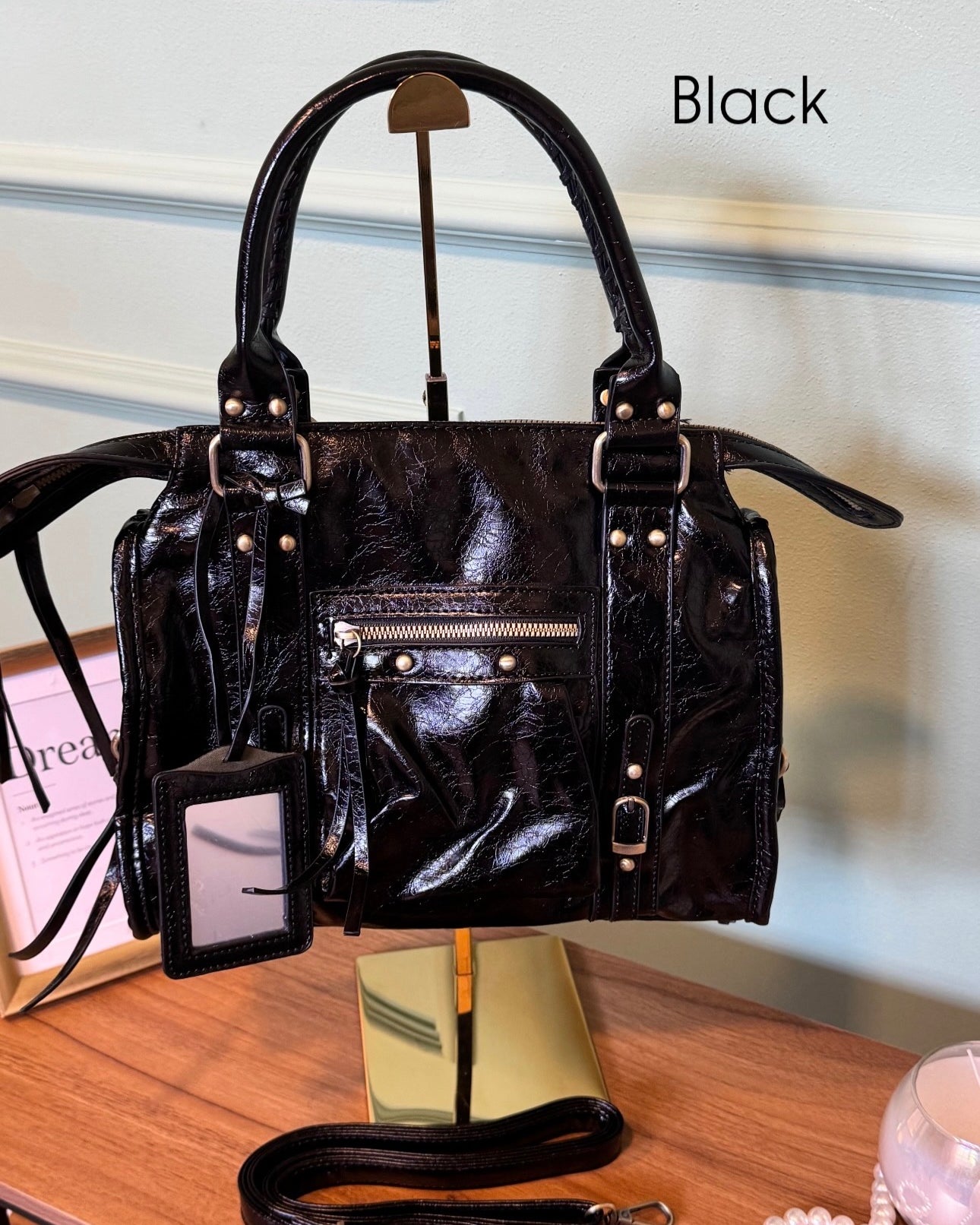 Bag Amalié big dettaglio argento