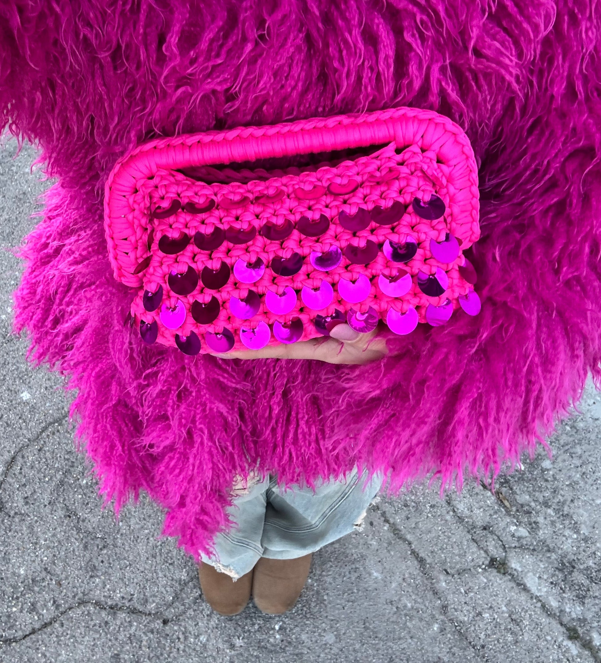 Pasticcino medium Magenta paillettes