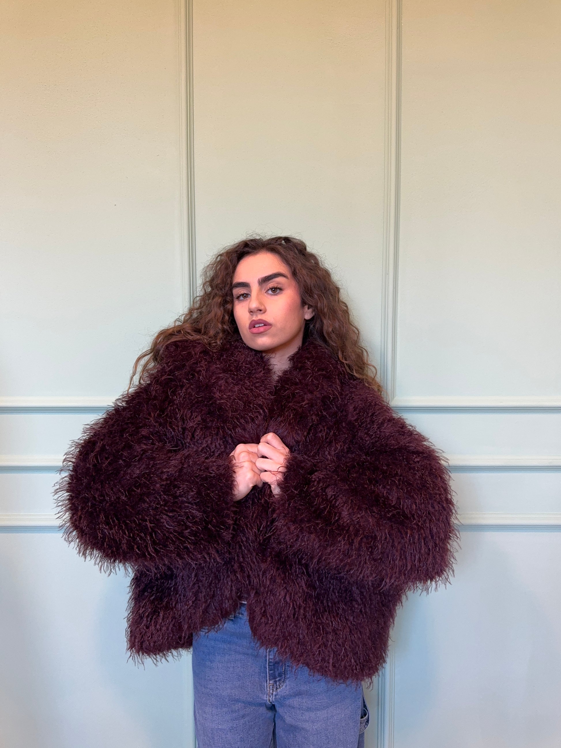 Pelliccia Mongolia con cappuccio