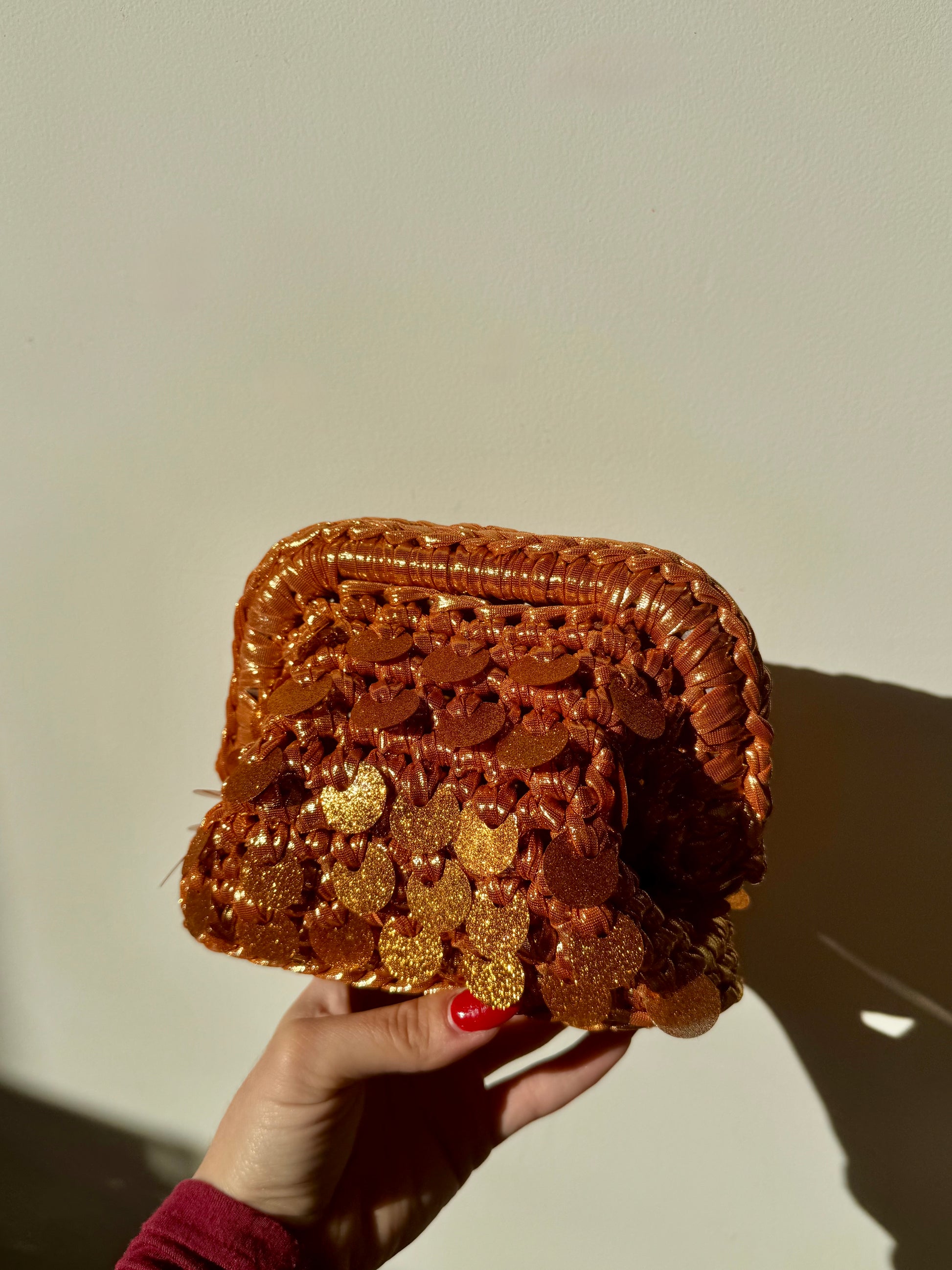 Pasticcino small orange paillettes glitterate