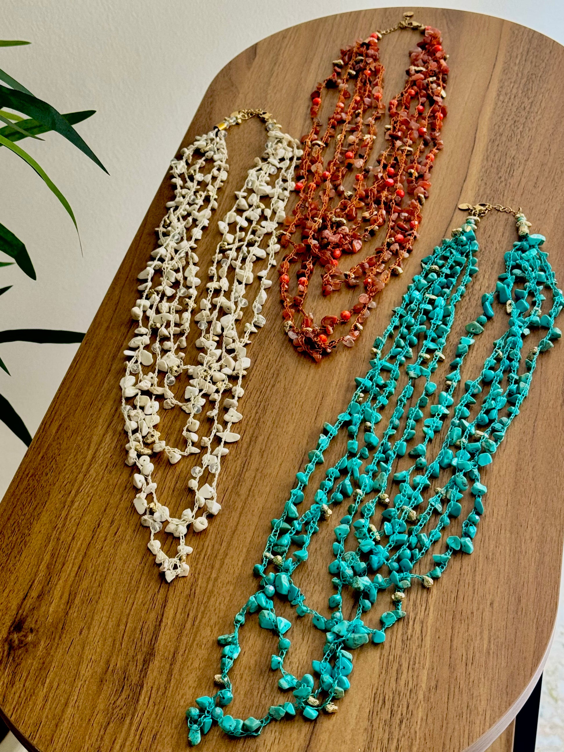 Collana crochet perle di fiume