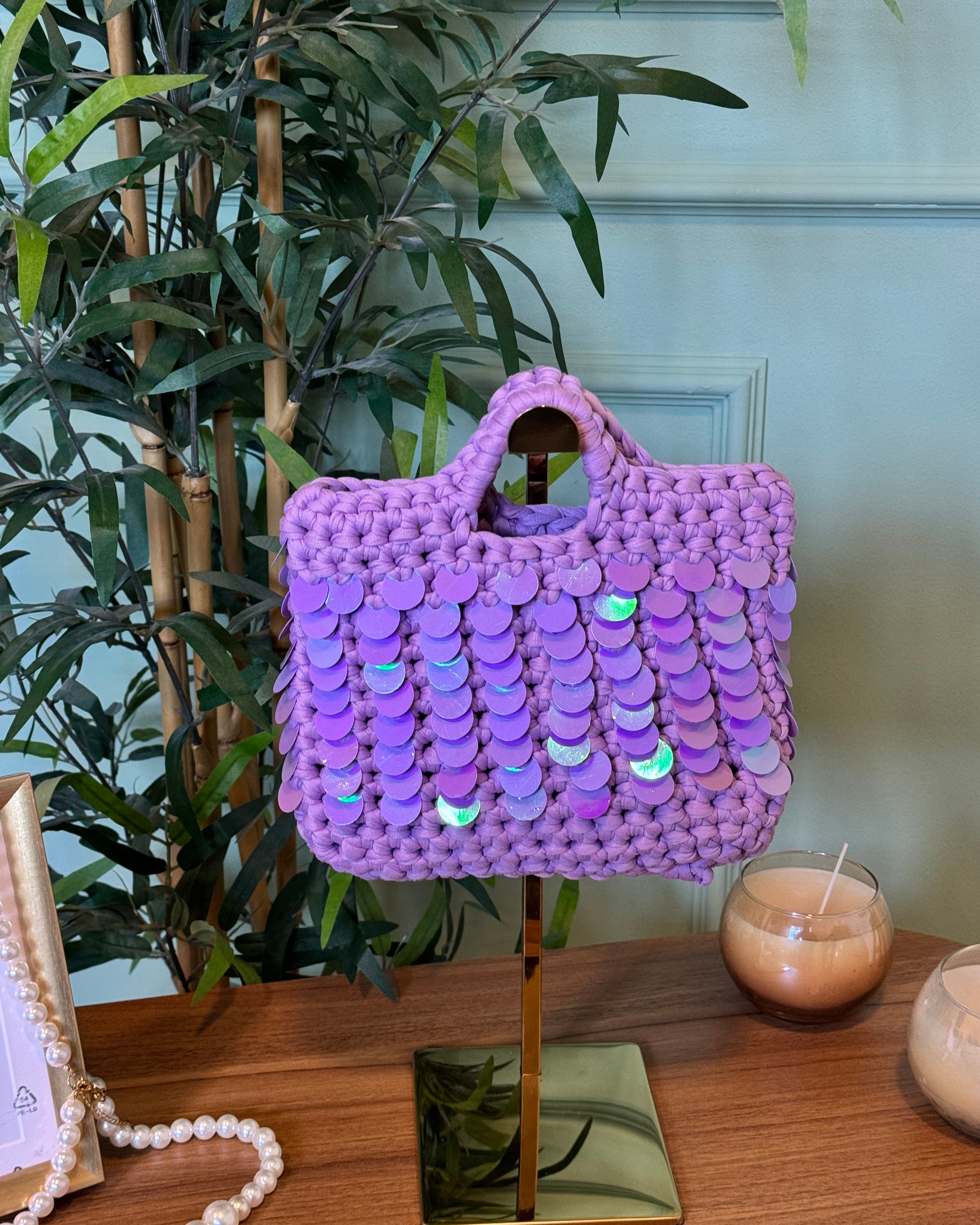 Bag Titì lilla paillettes