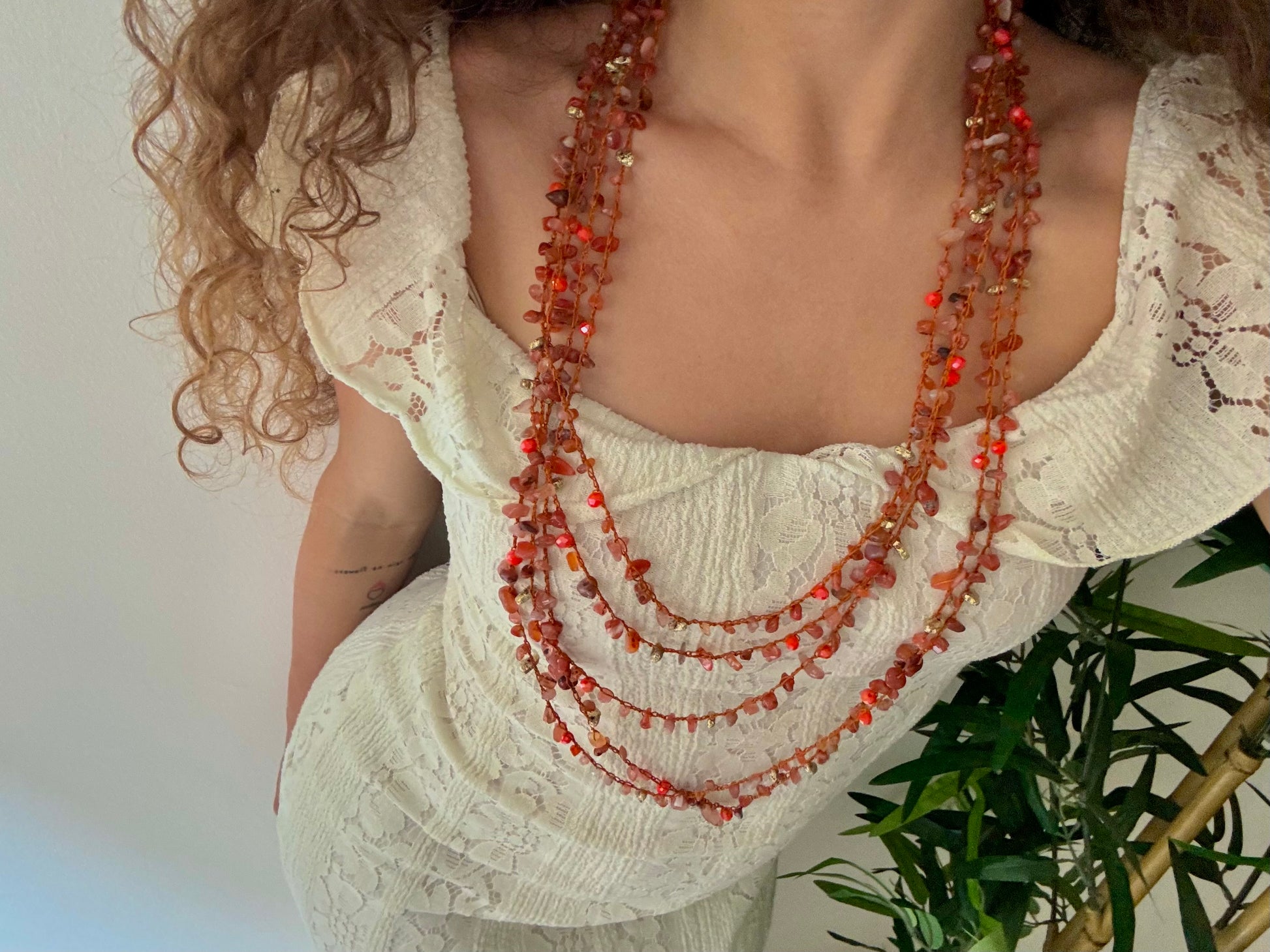 Collana crochet perle di fiume