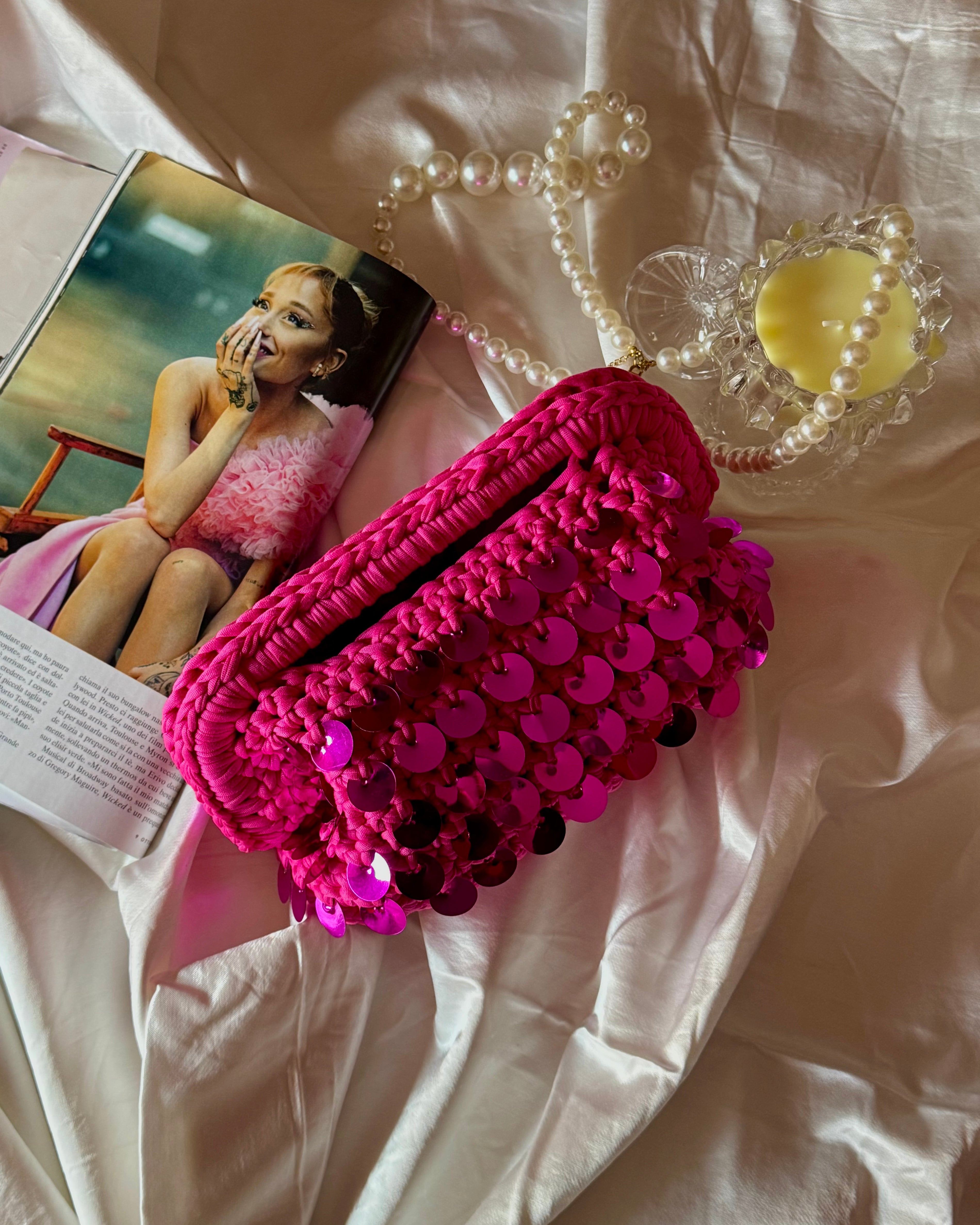 Pasticcino medium Magenta paillettes