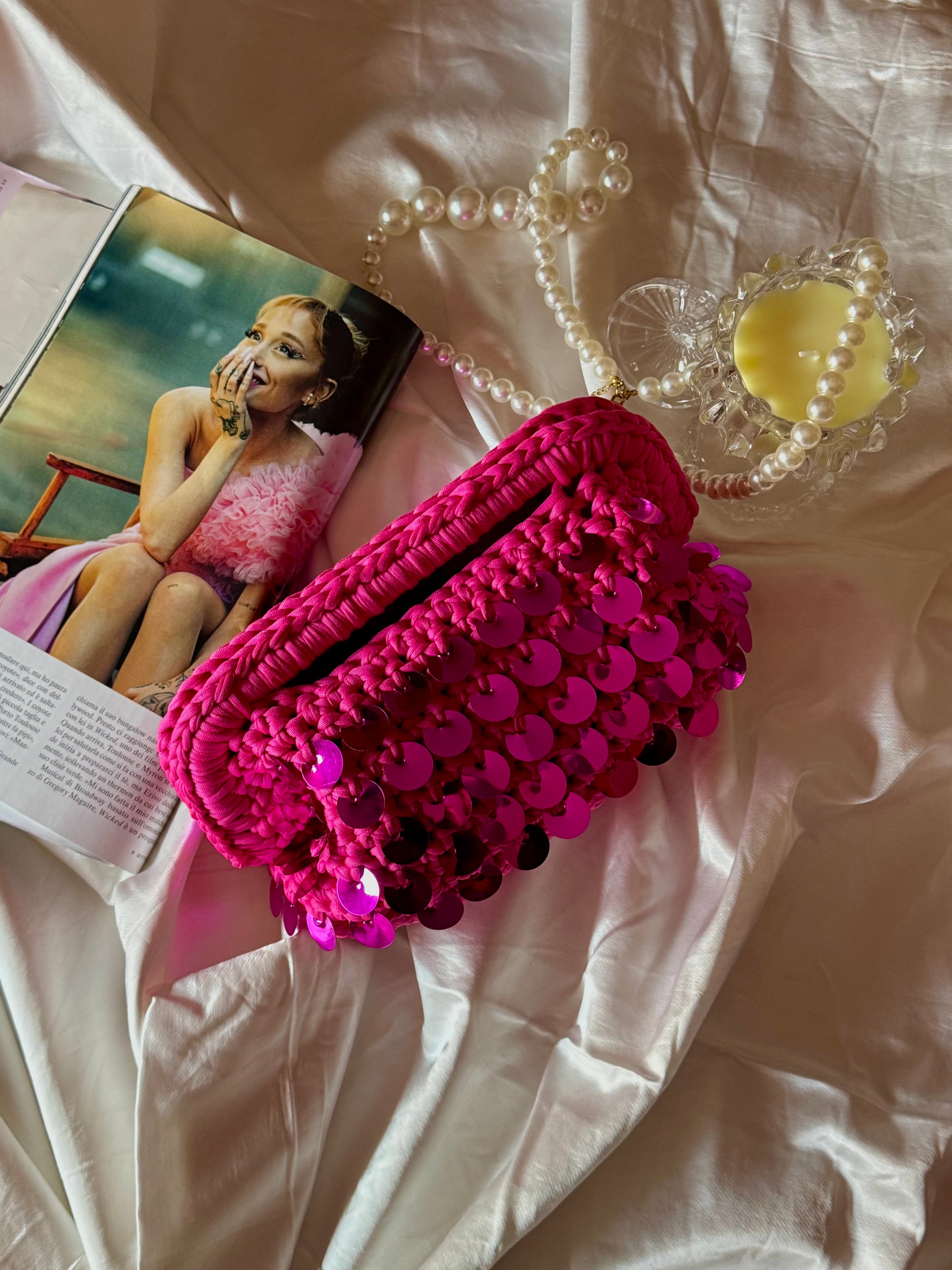 Pasticcino medium Magenta paillettes