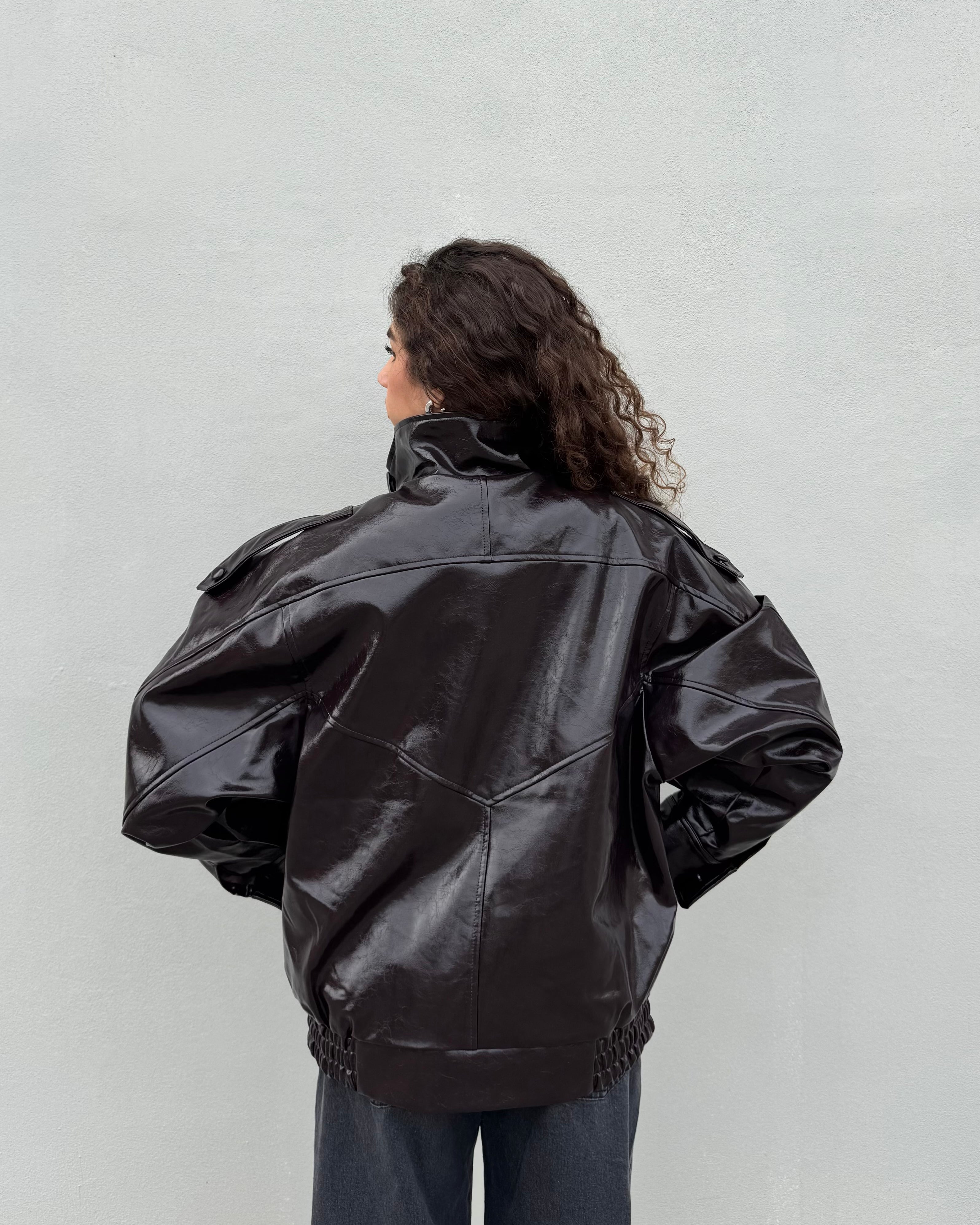 Chiodo Ecopelle Marrone