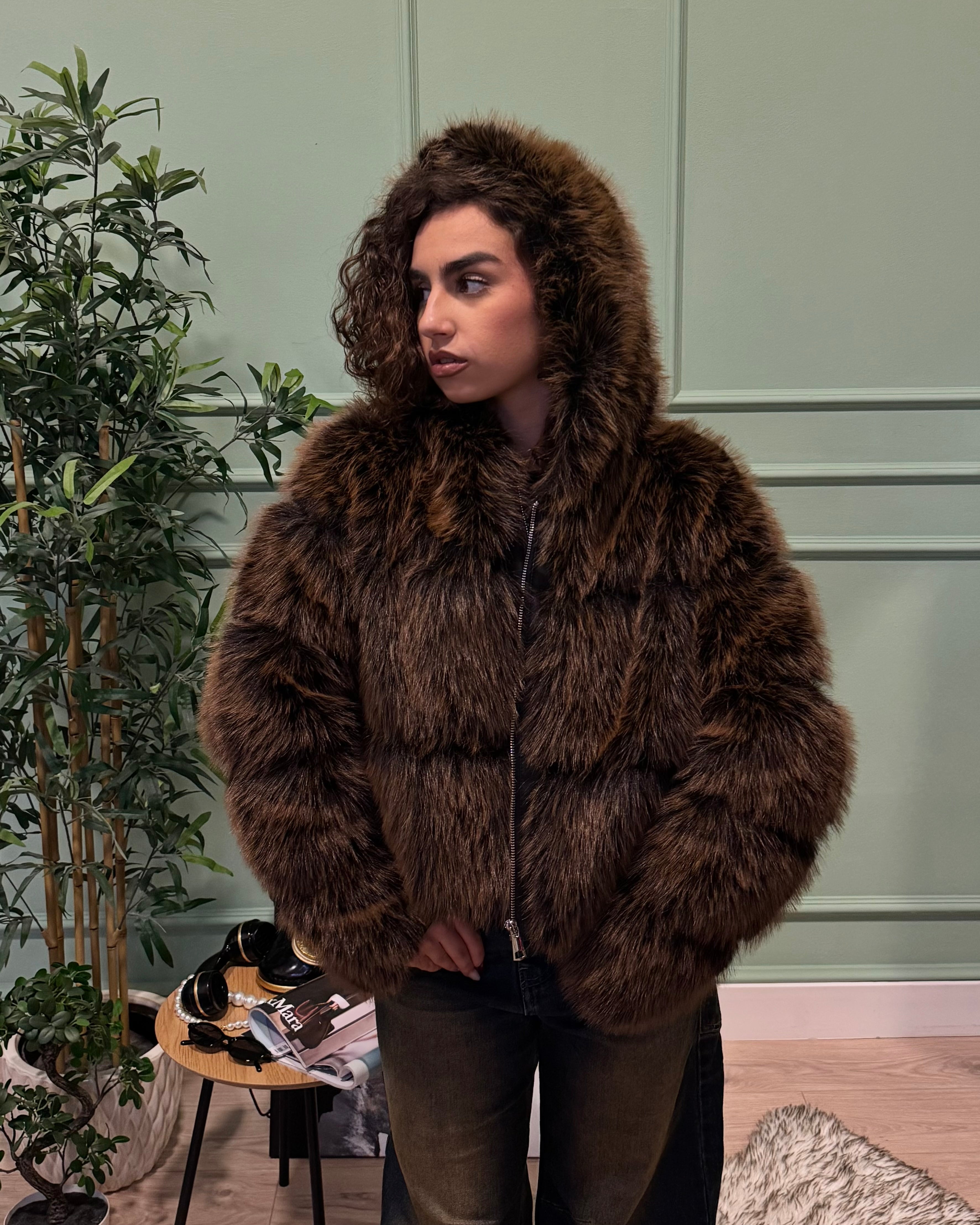 Pelliccia Dublino con cappuccio