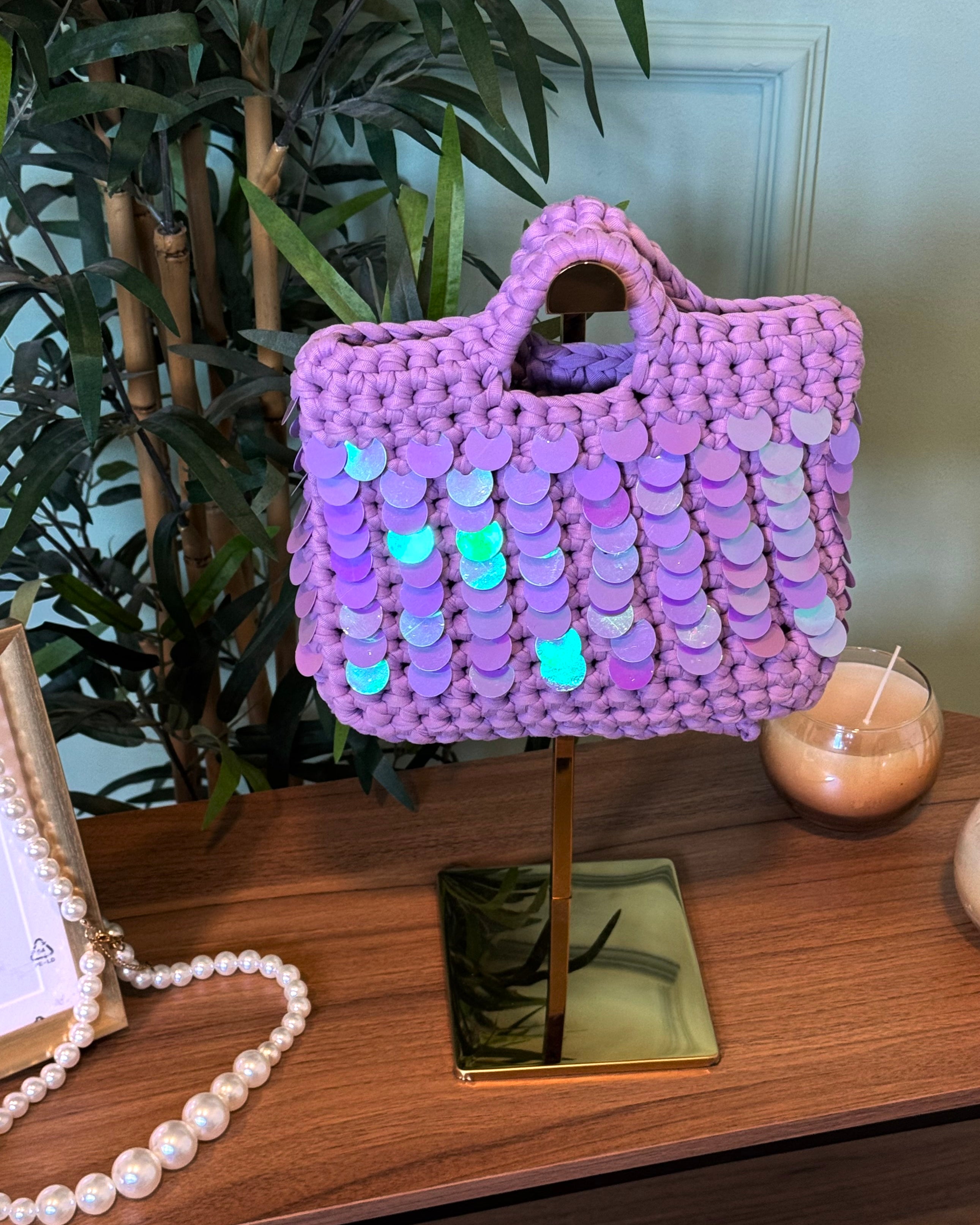 Bag Titì lilla paillettes