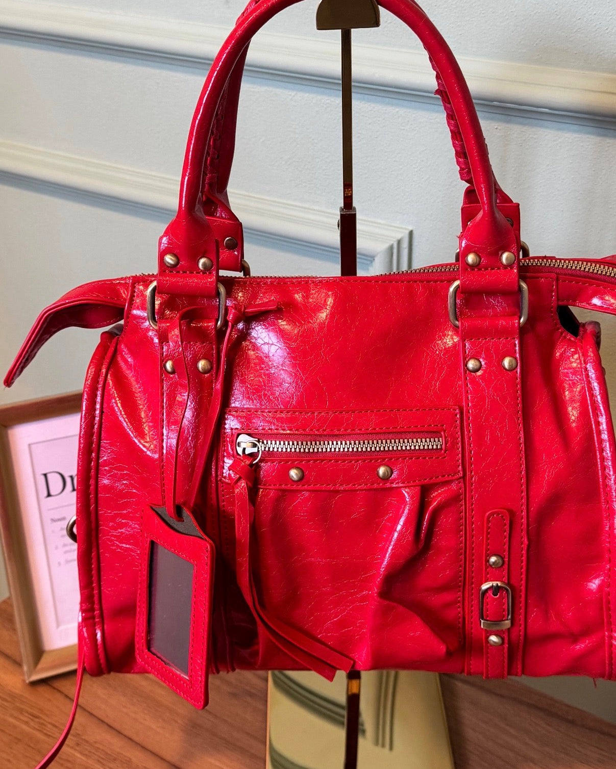 Bag Amalié big dettaglio argento