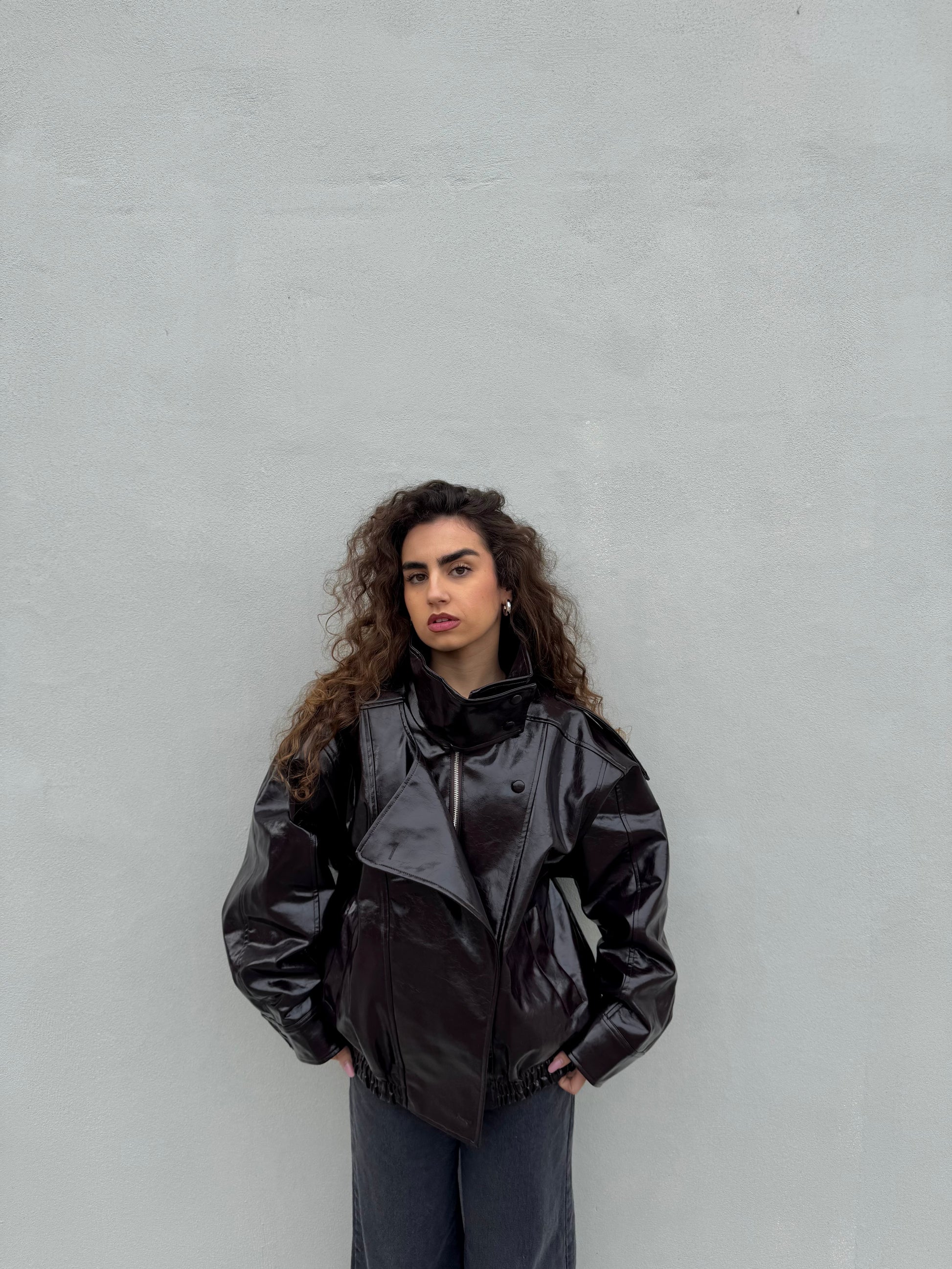 Chiodo Ecopelle Marrone