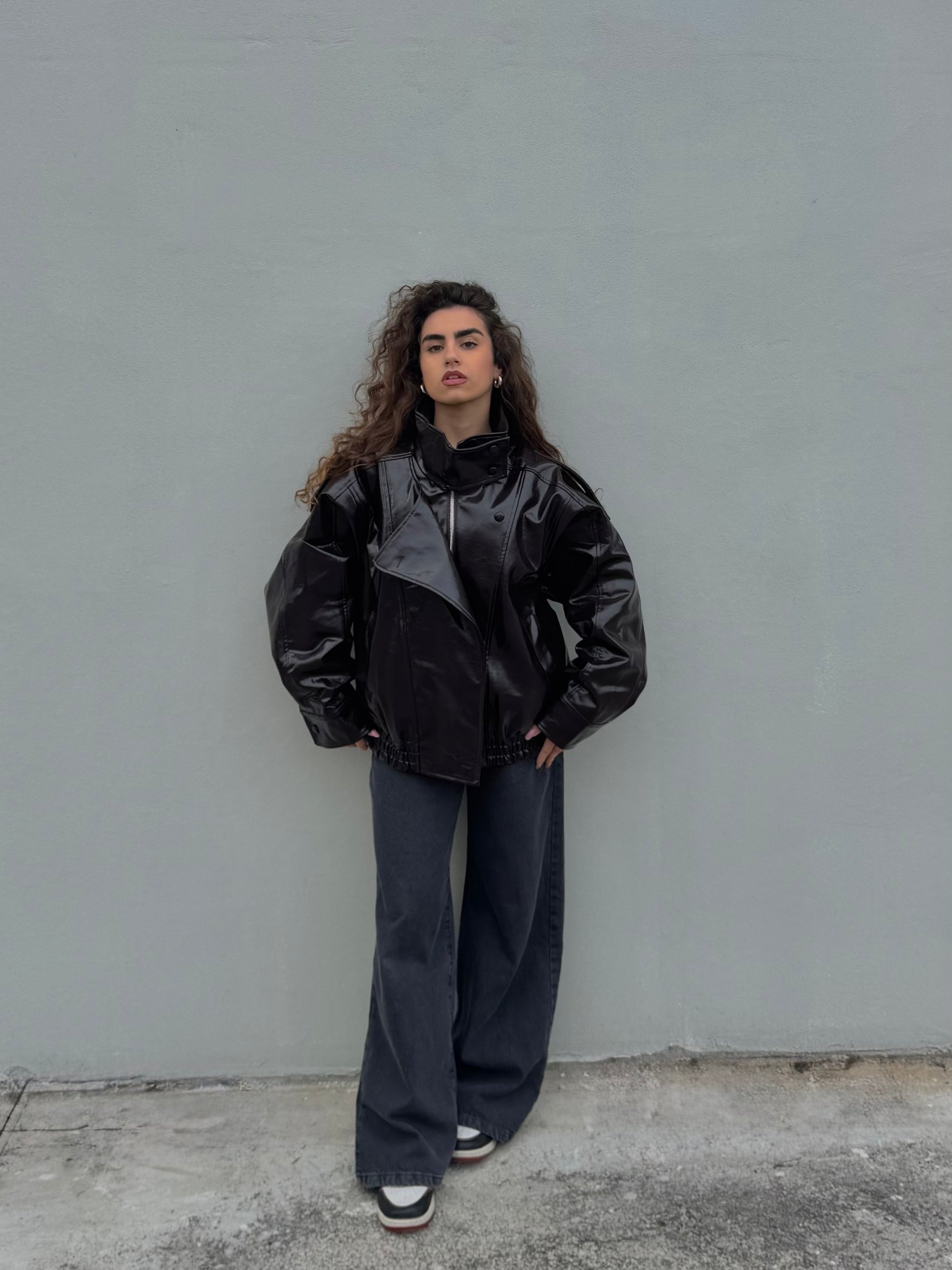 Chiodo Ecopelle Marrone