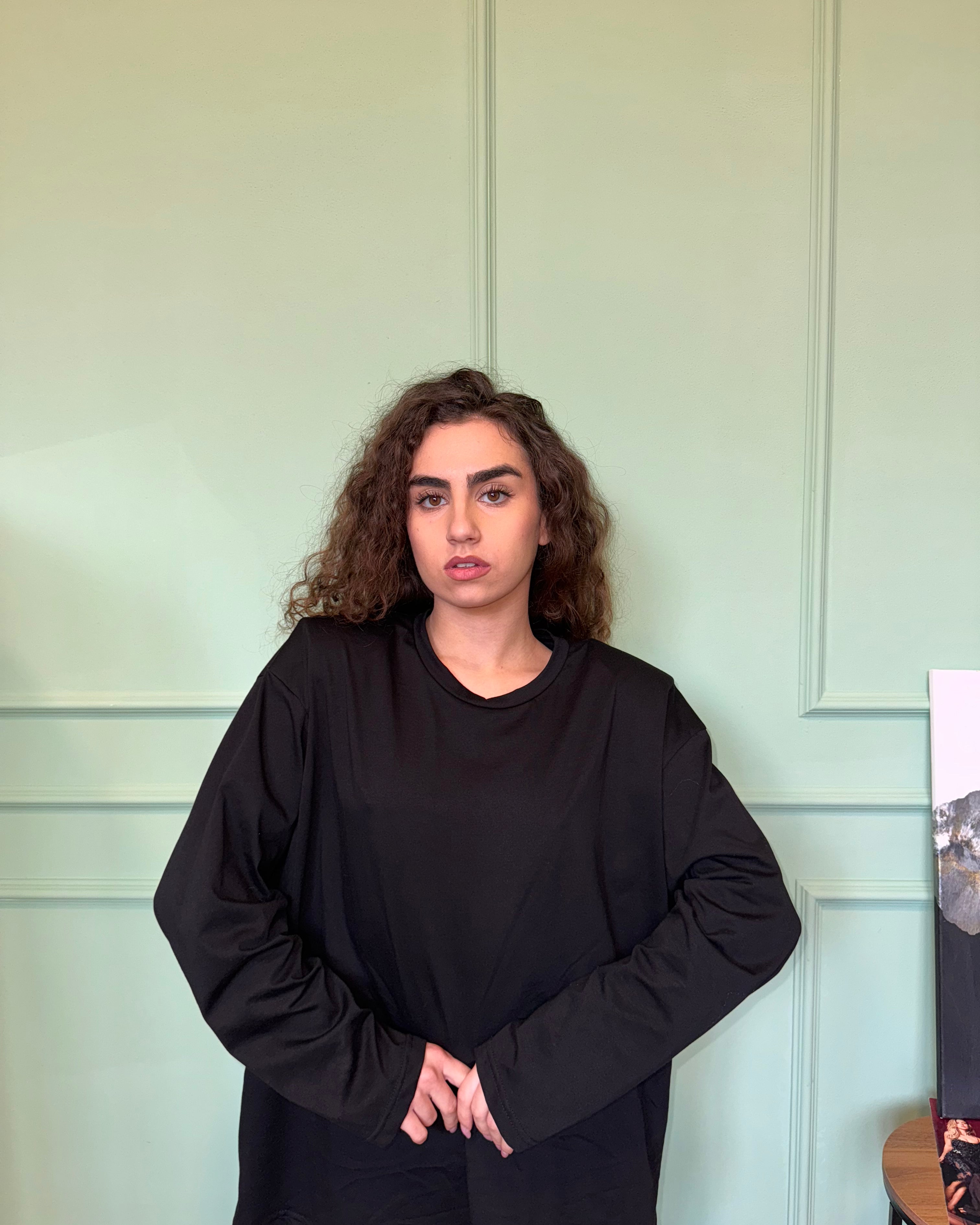 Maglia spalline nero