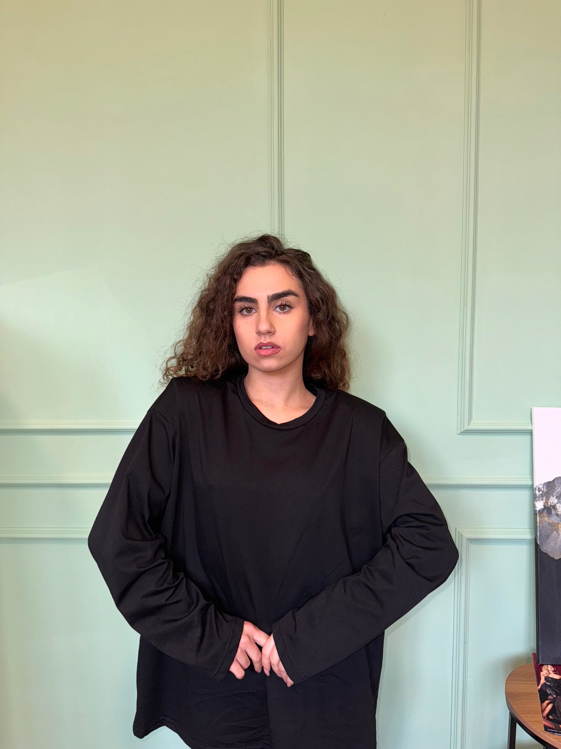 Maglia spalline nero