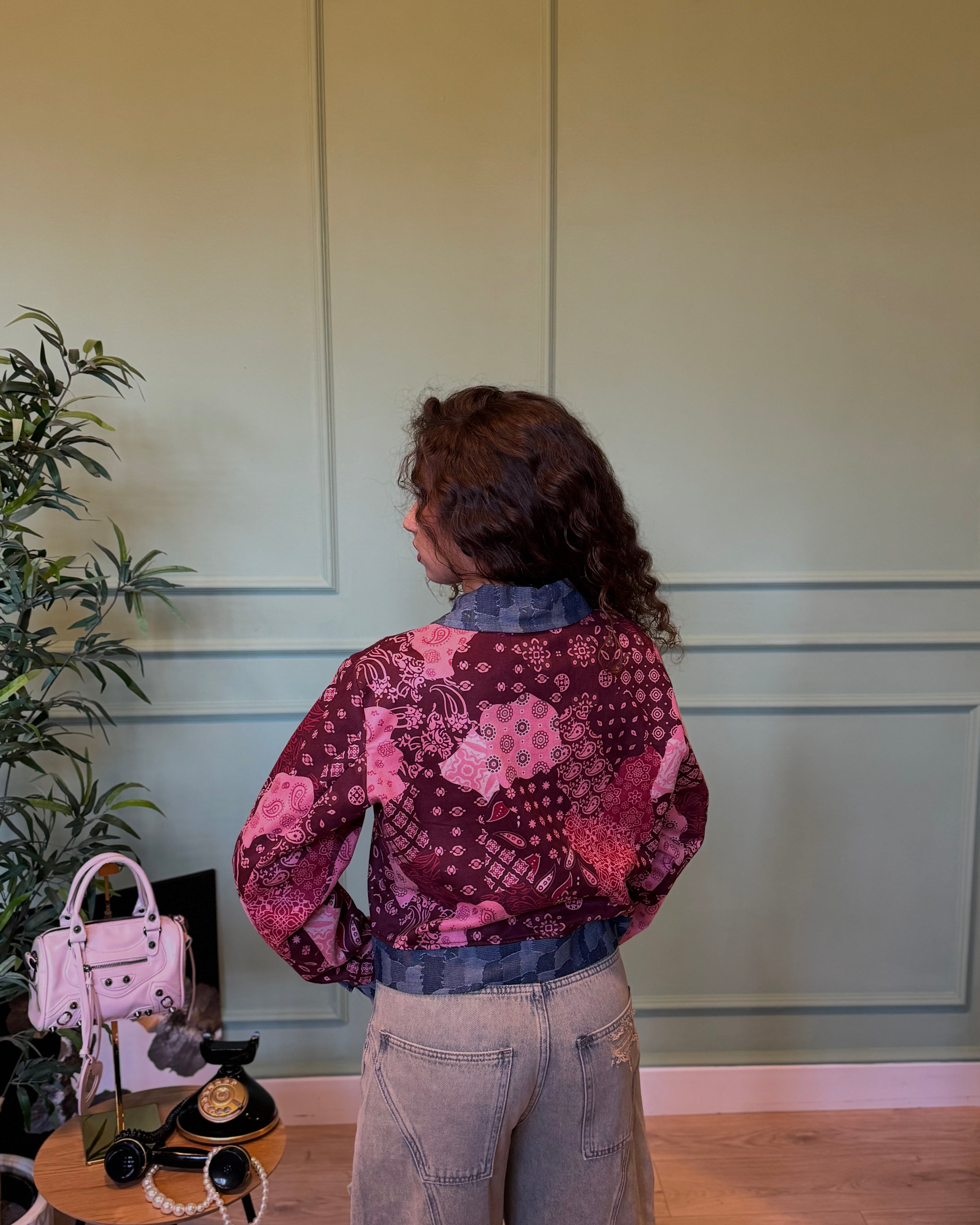 Giacca Bandana denim