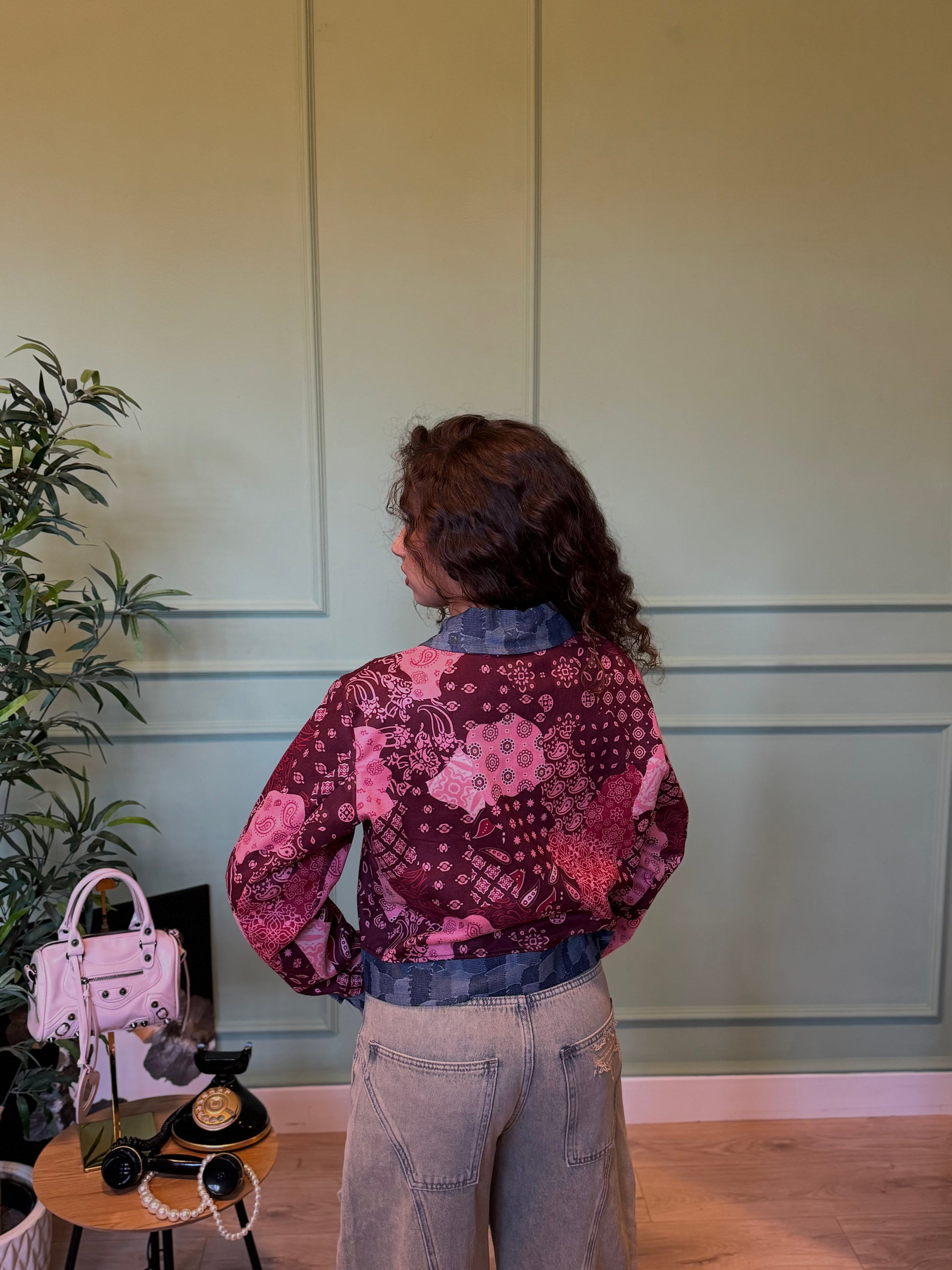 Giacca Bandana denim