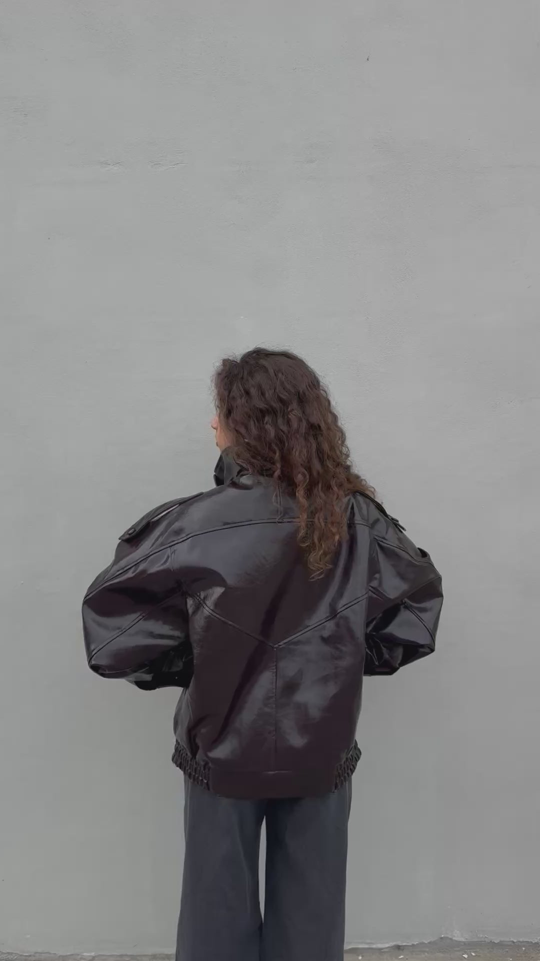 Chiodo Ecopelle Marrone