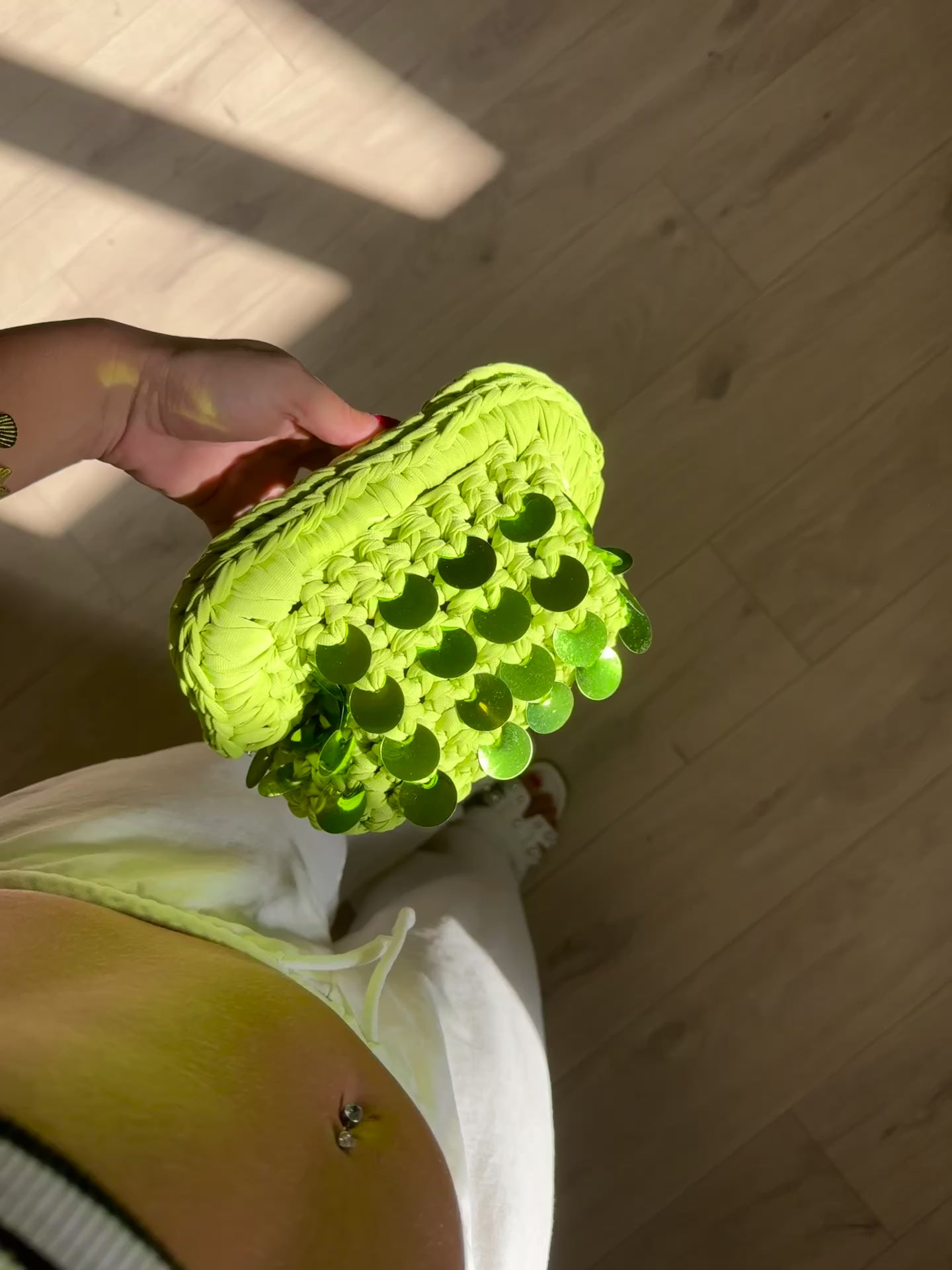 Pasticcino small lime paillettes lime